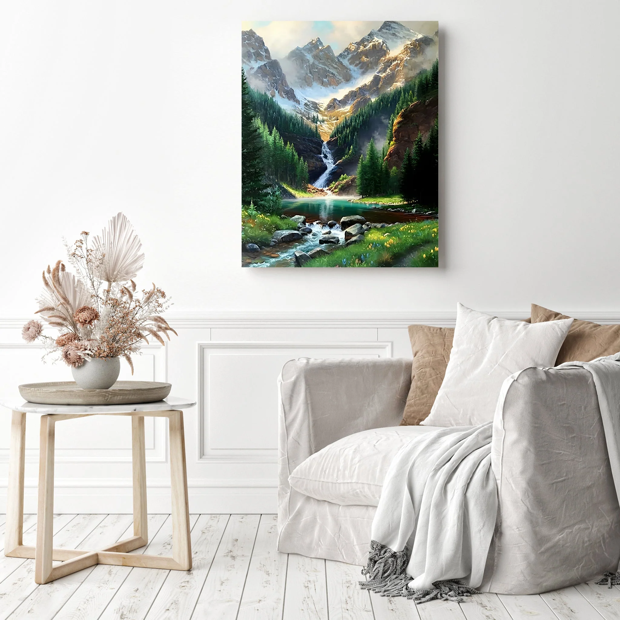 Rocky Mountain Waterfall | Diamond Painting - Image 3