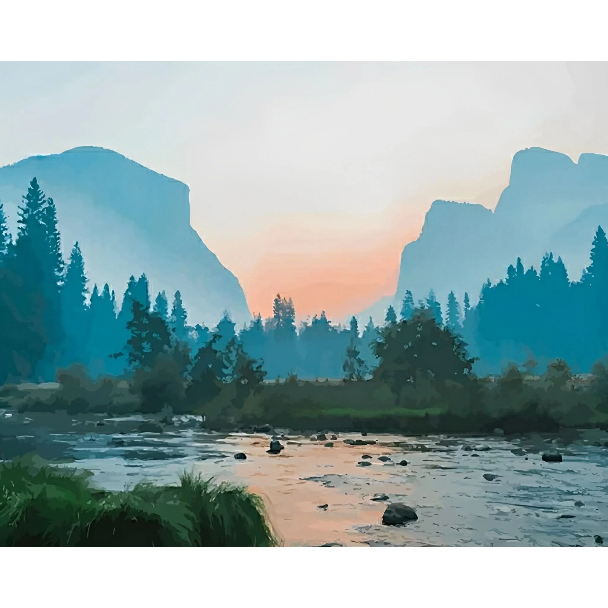 Sunset at the Mountains | Diamond Painting - Image 2