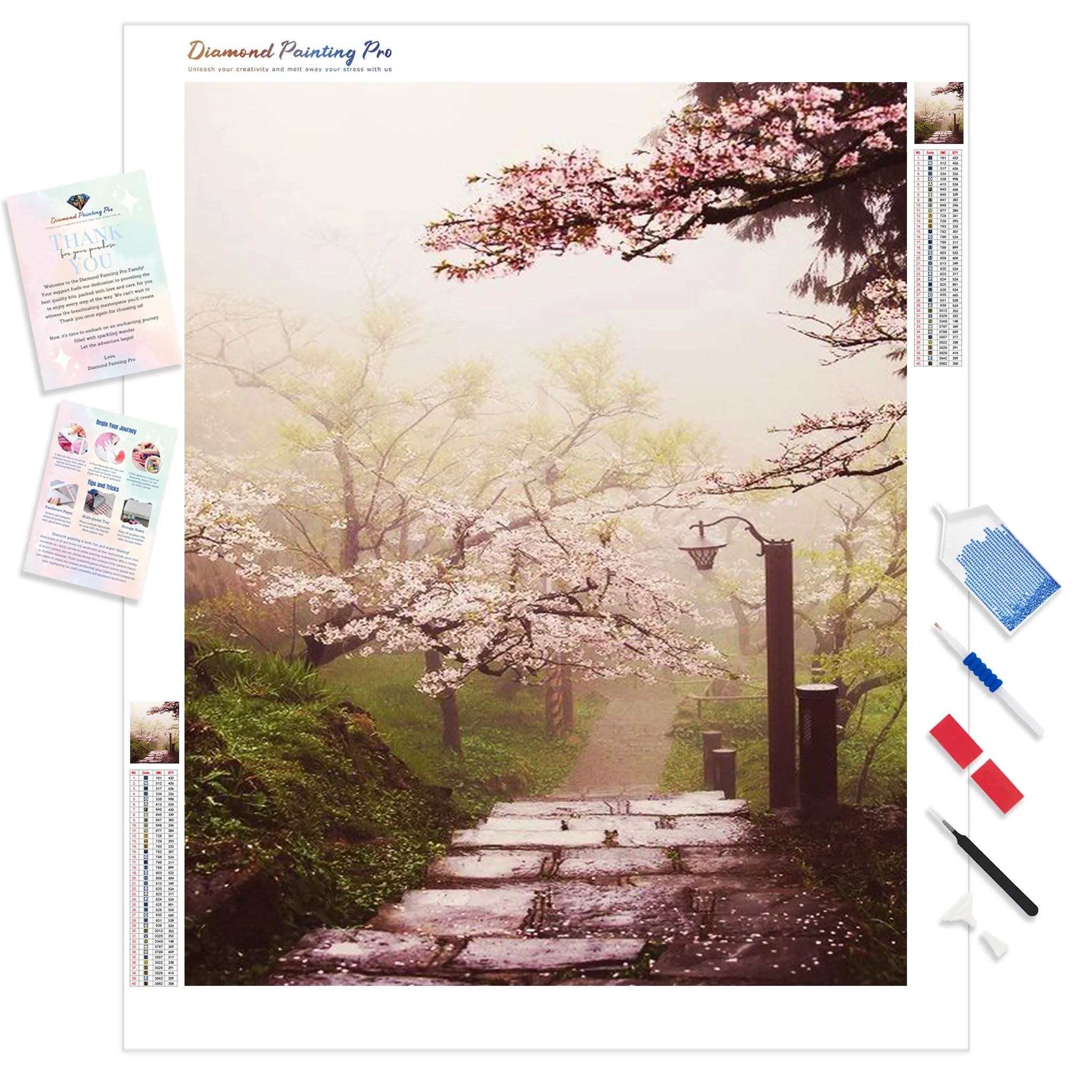 Japanese Cherry Blossom Garden | Diamond Painting