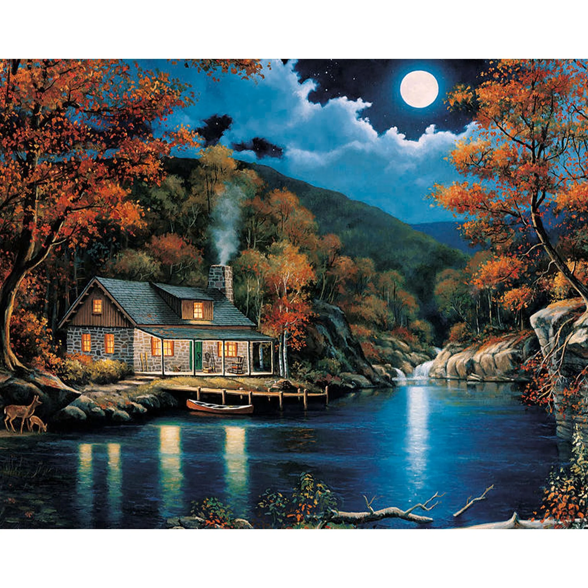 Cabin by the Greet Lake | Diamond Painting - Image 2