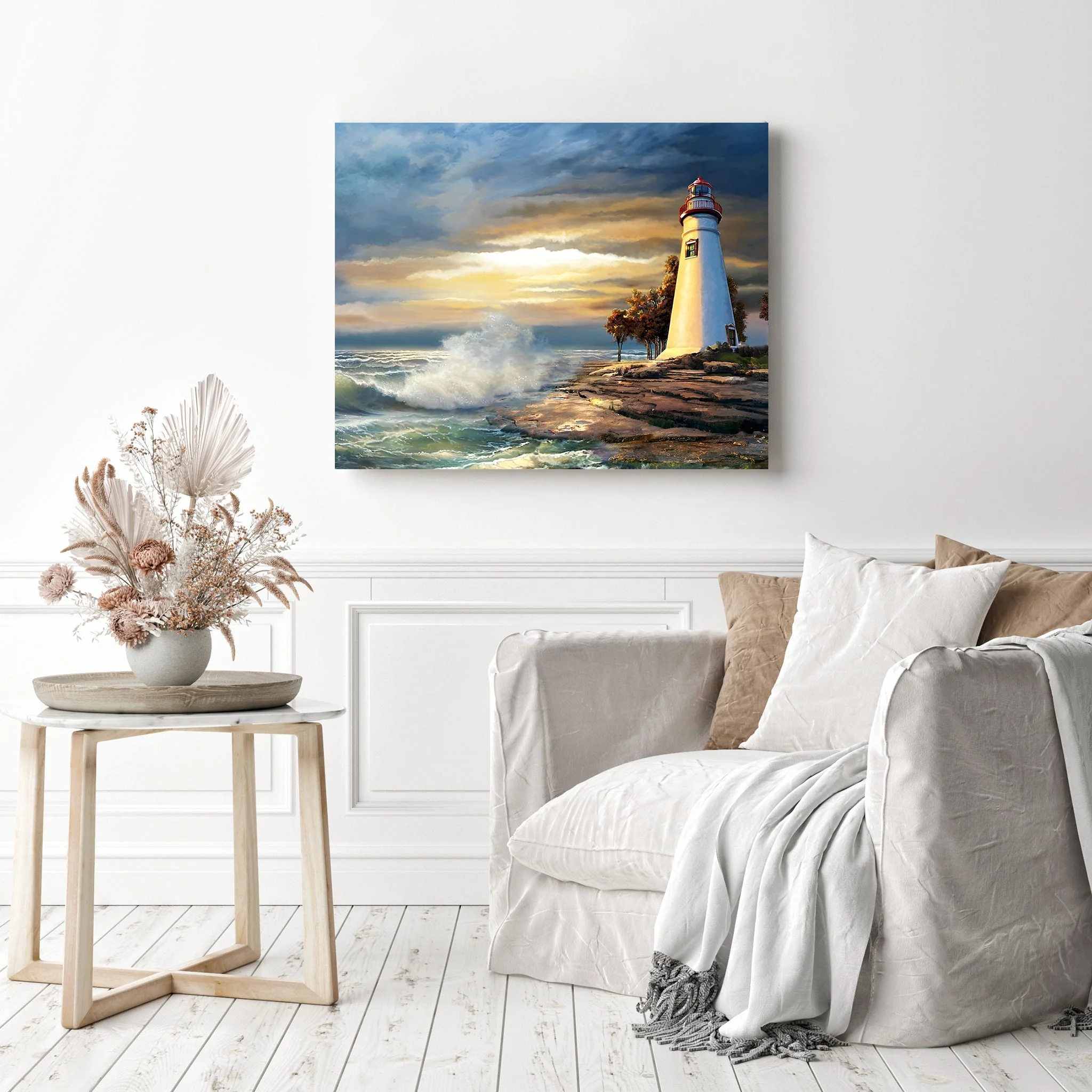 Sunset with Lighthouse | Diamond Painting - Image 3
