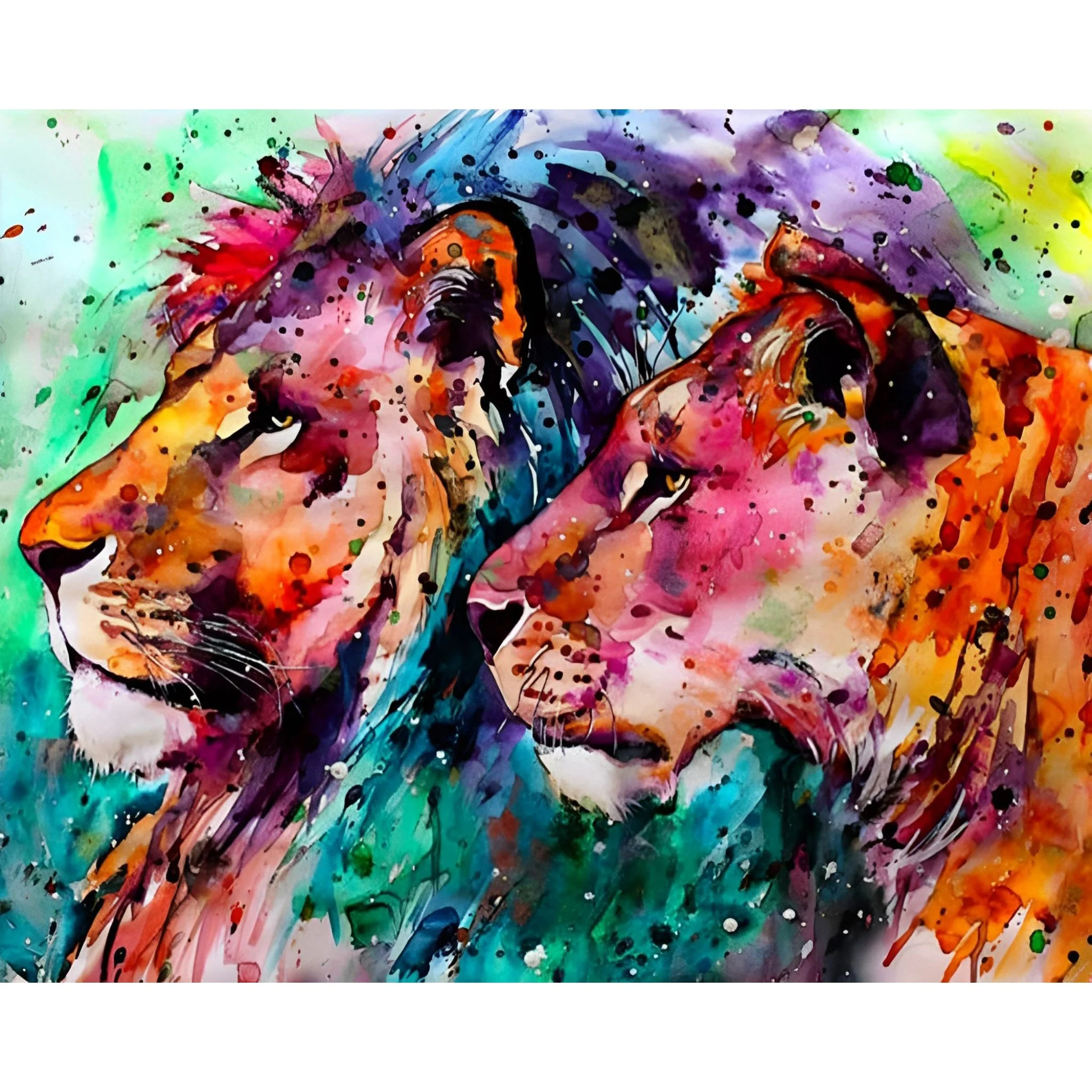 Colored Lion | Diamond Painting - Image 2