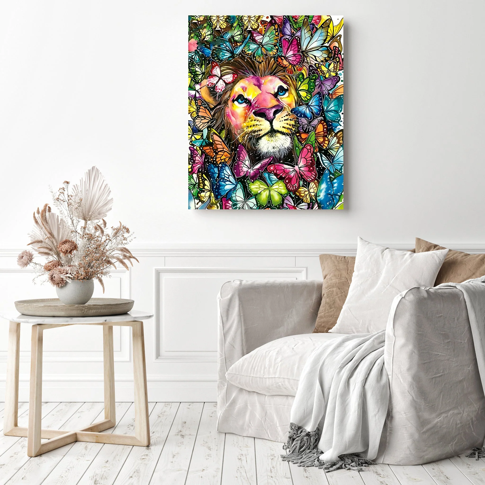Lion with Butterflies | Diamond Painting - Image 3