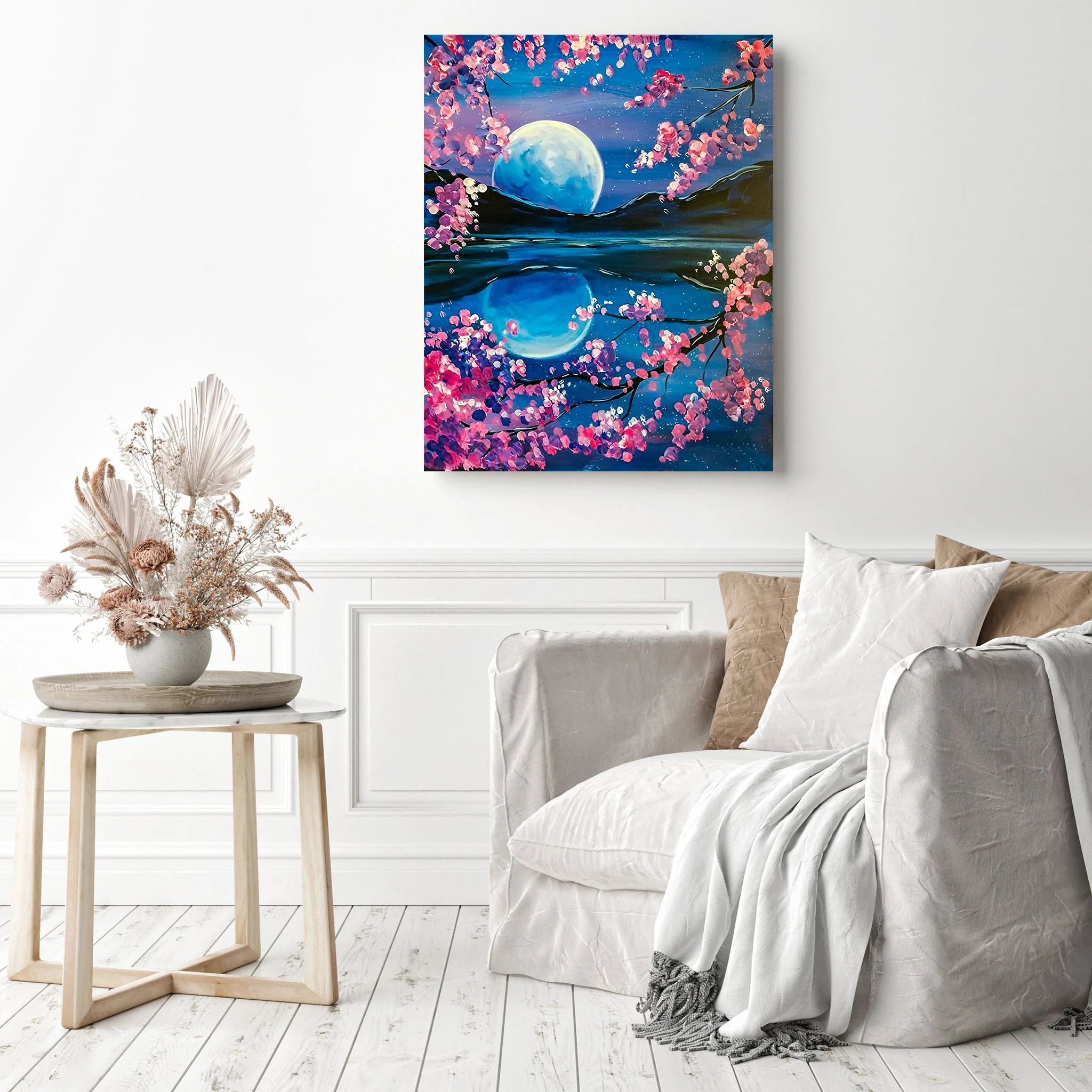 Moon Reflection Cherry Tree | Diamond Painting - Image 3