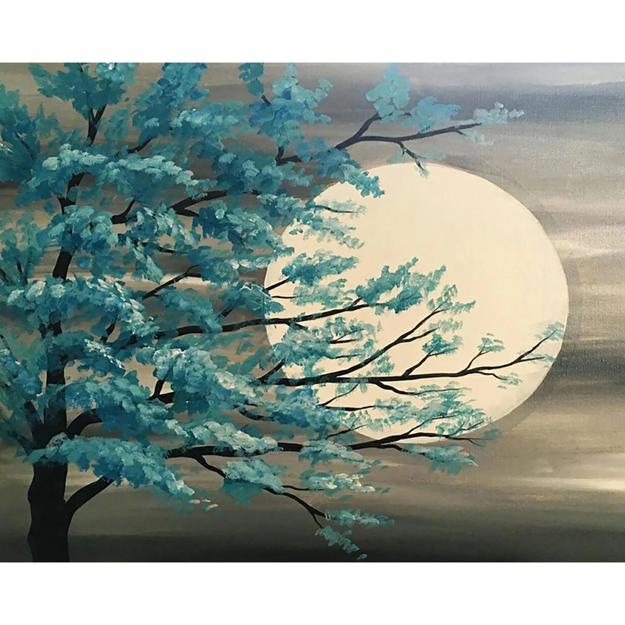 Moon Tree Landscape | Diamond Painting - Image 2