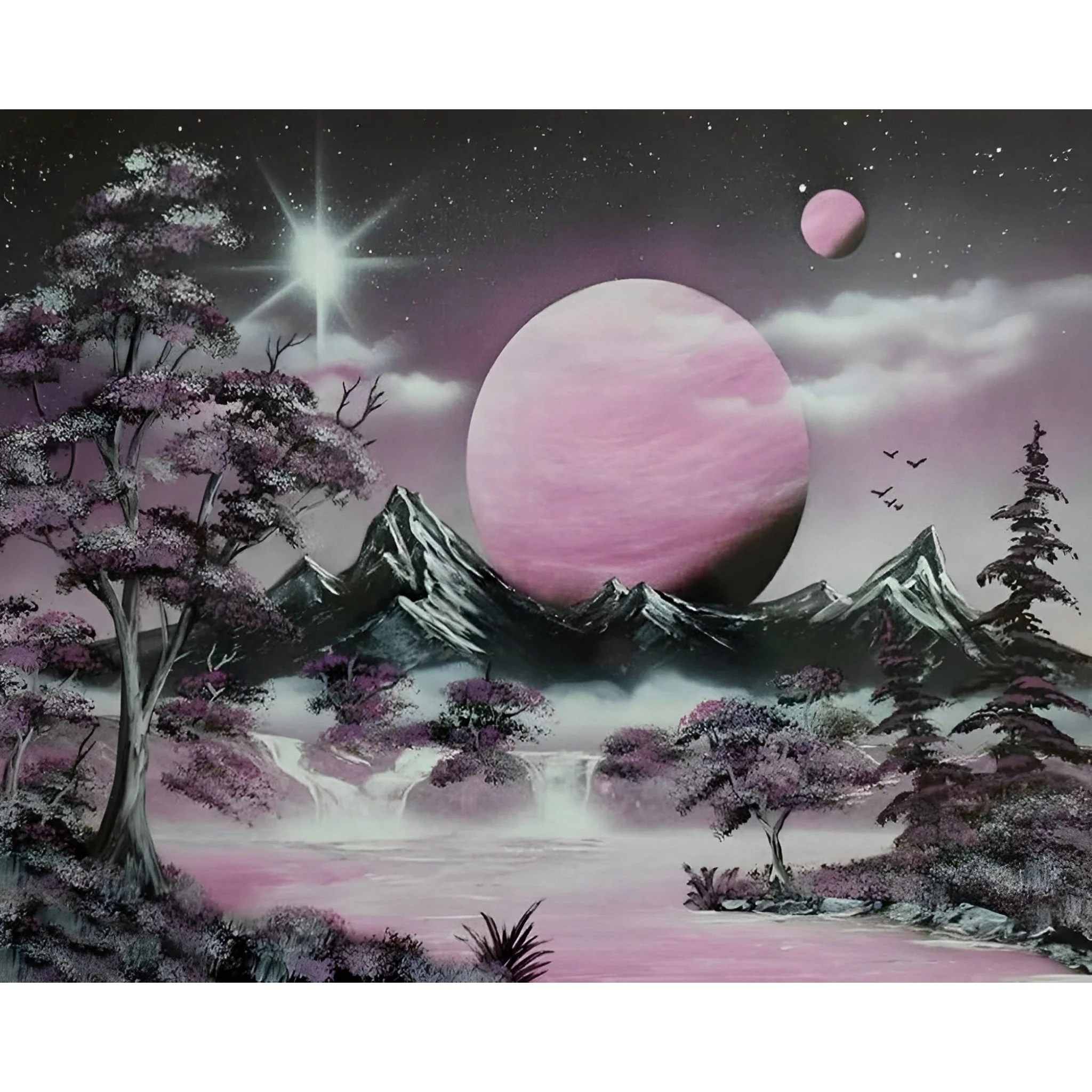Pink Moon | Diamond Painting - Image 2