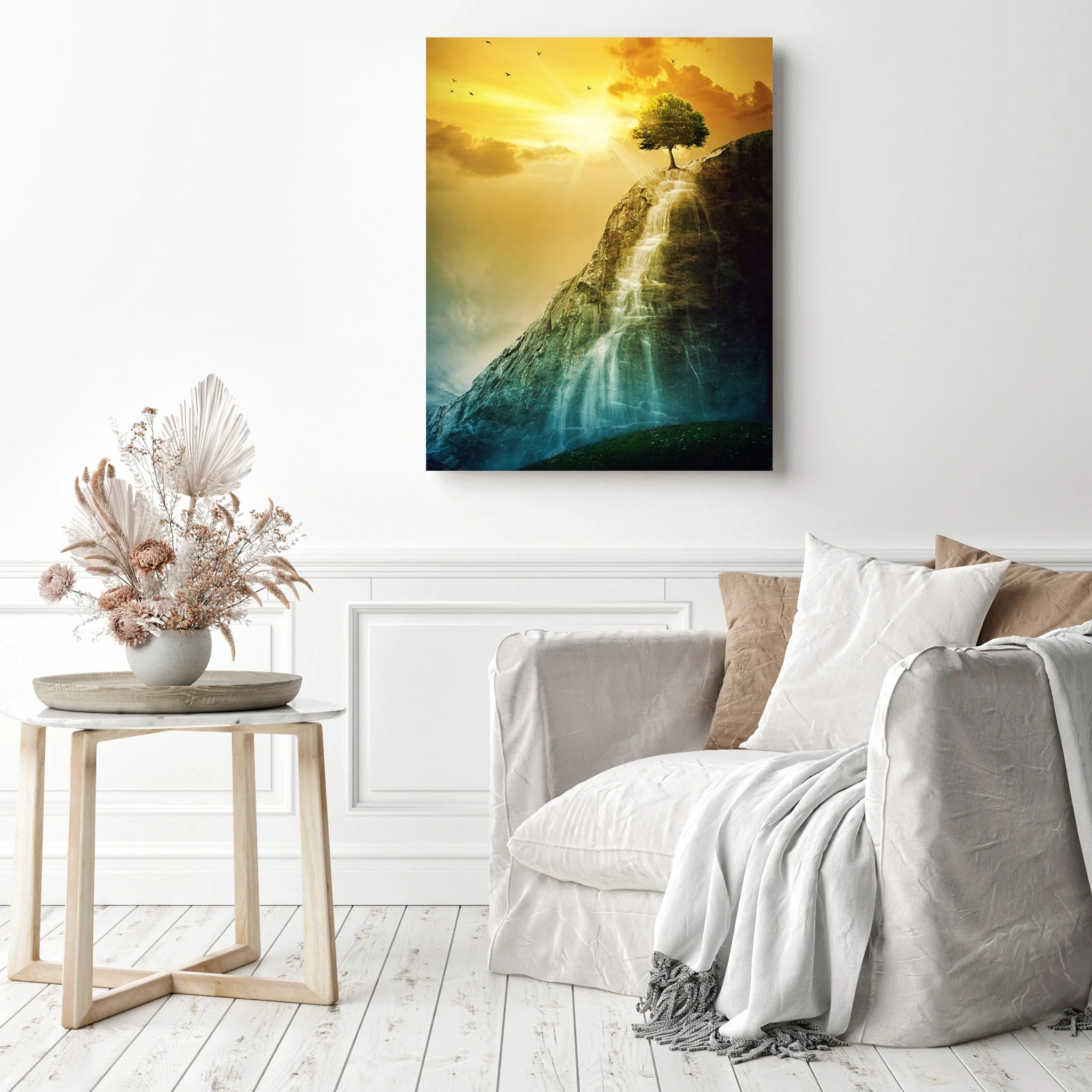 Tree Atop the Waterfall | Diamond Painting - Image 3