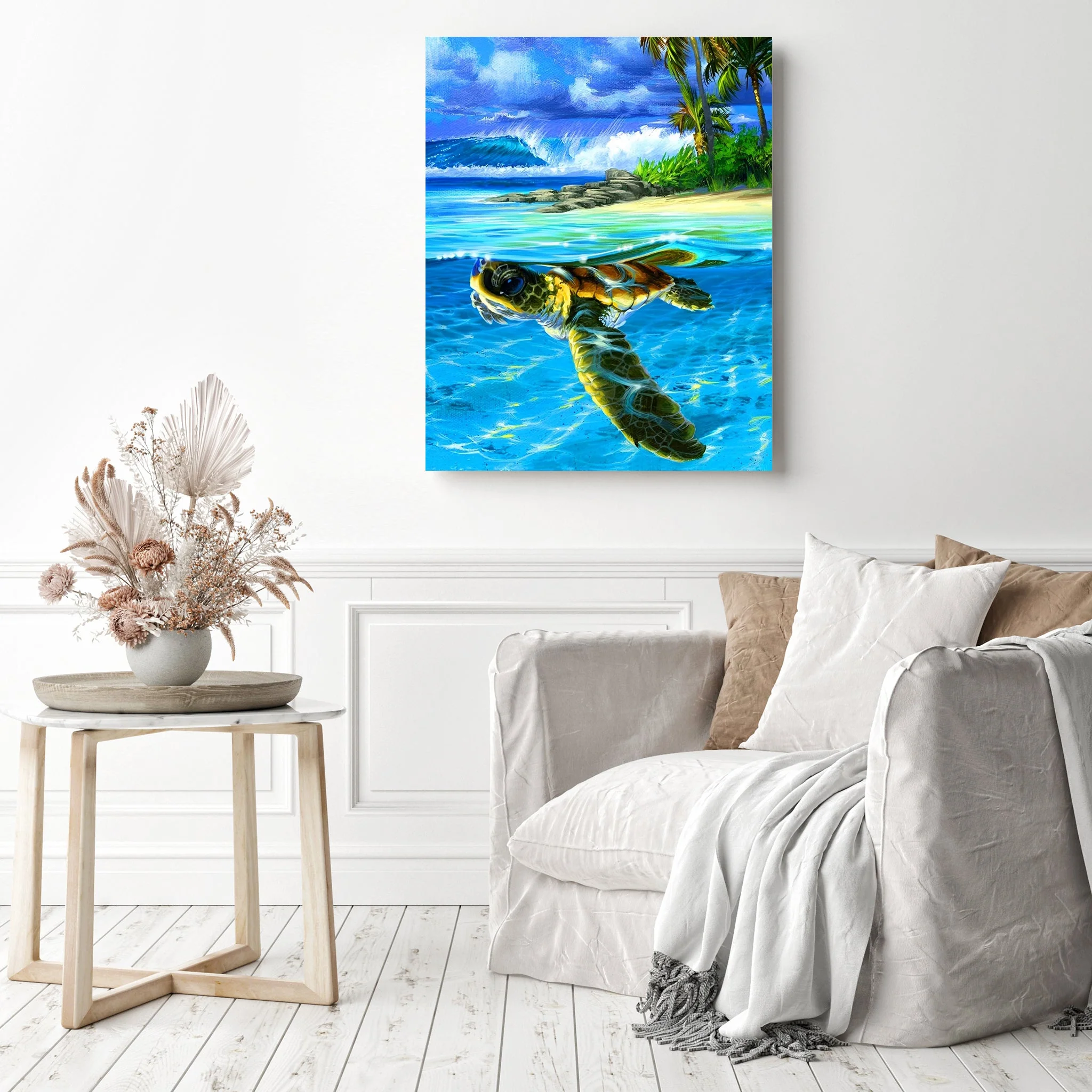 Sea Turtle and Ocean | Diamond Painting - Image 3
