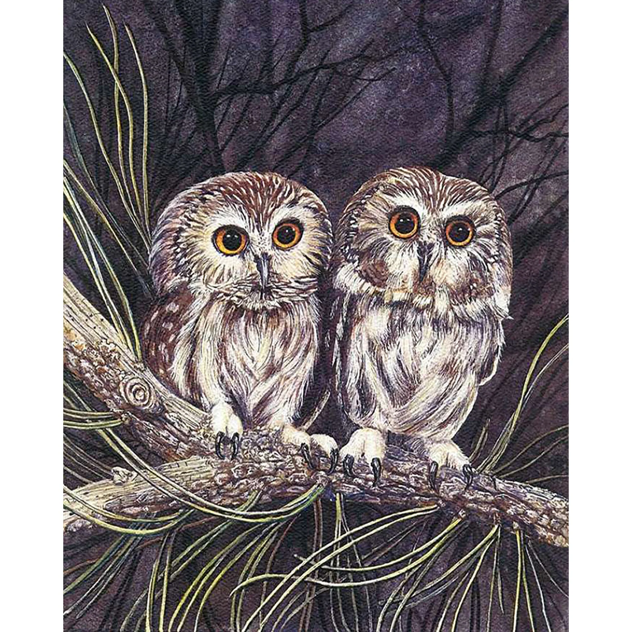 Owl Twins | Diamond Painting - Image 2