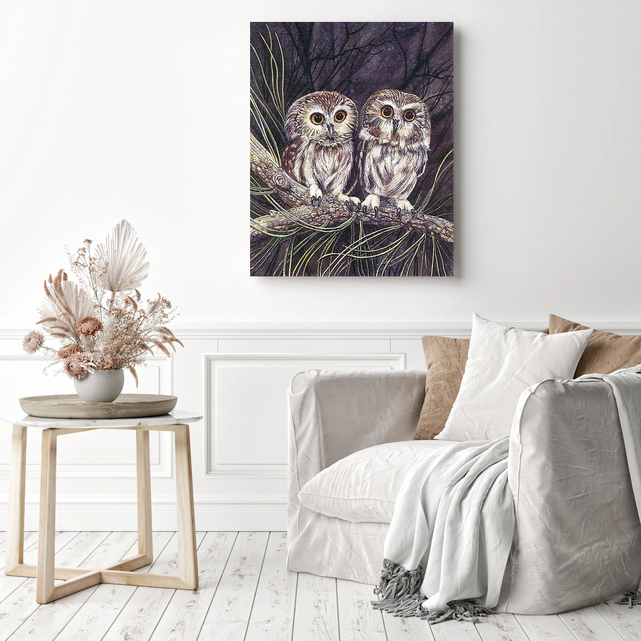 Owl Twins | Diamond Painting - Image 3