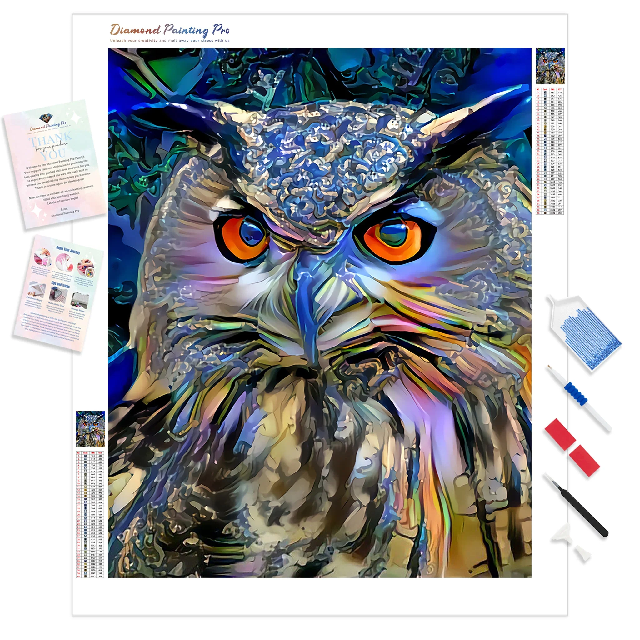 Metallic Owl | Diamond Painting