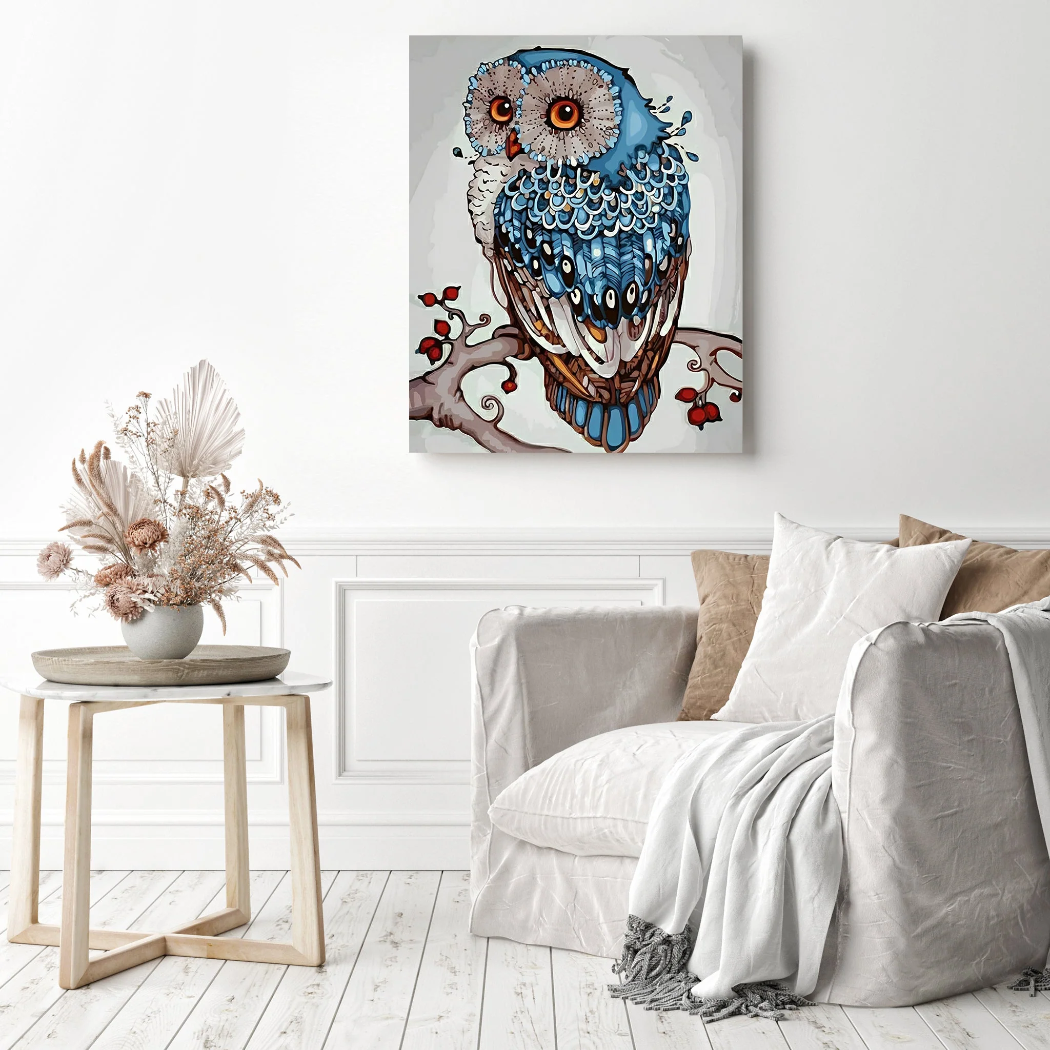 Berry Branch Mandela Owl | Diamond Painting - Image 3