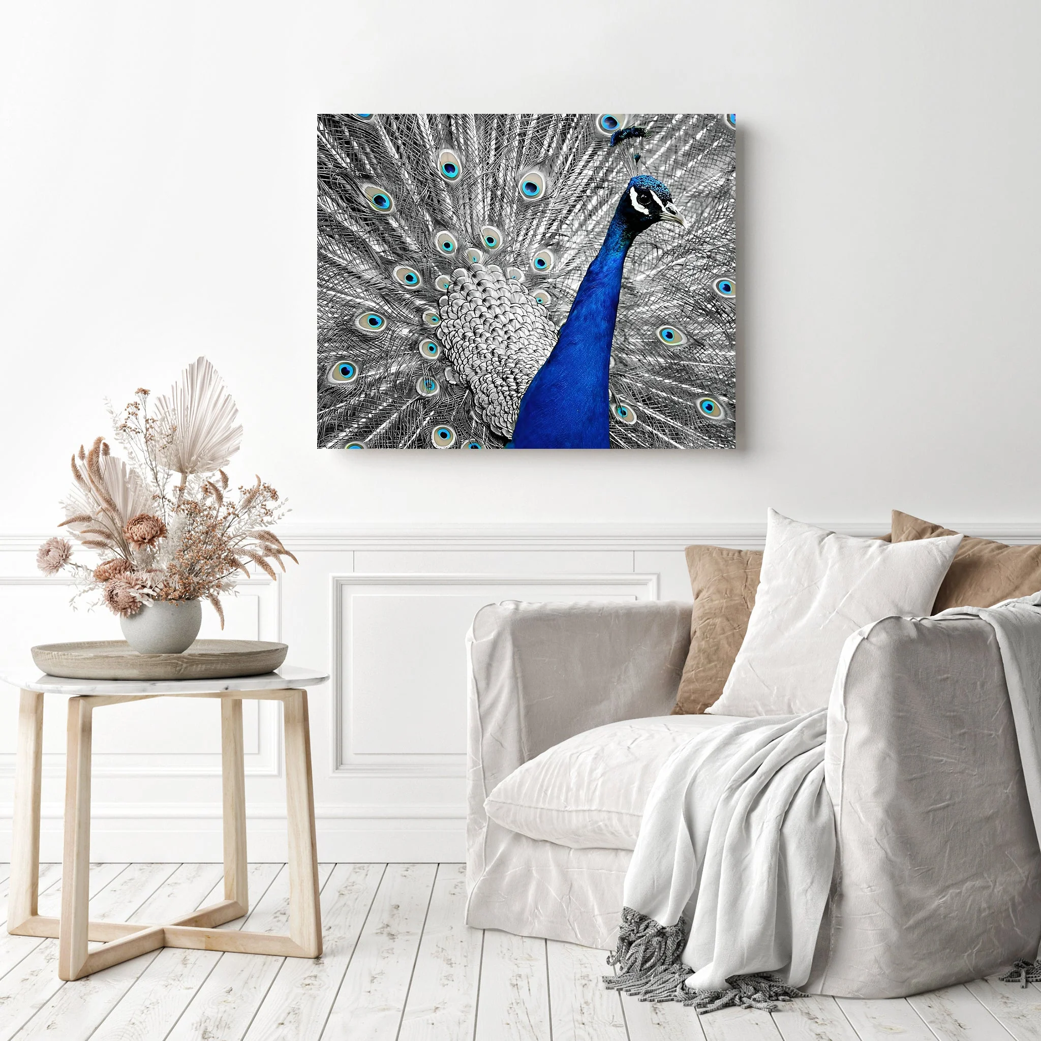 Monochromatic Peacock | Diamond Painting - Image 3