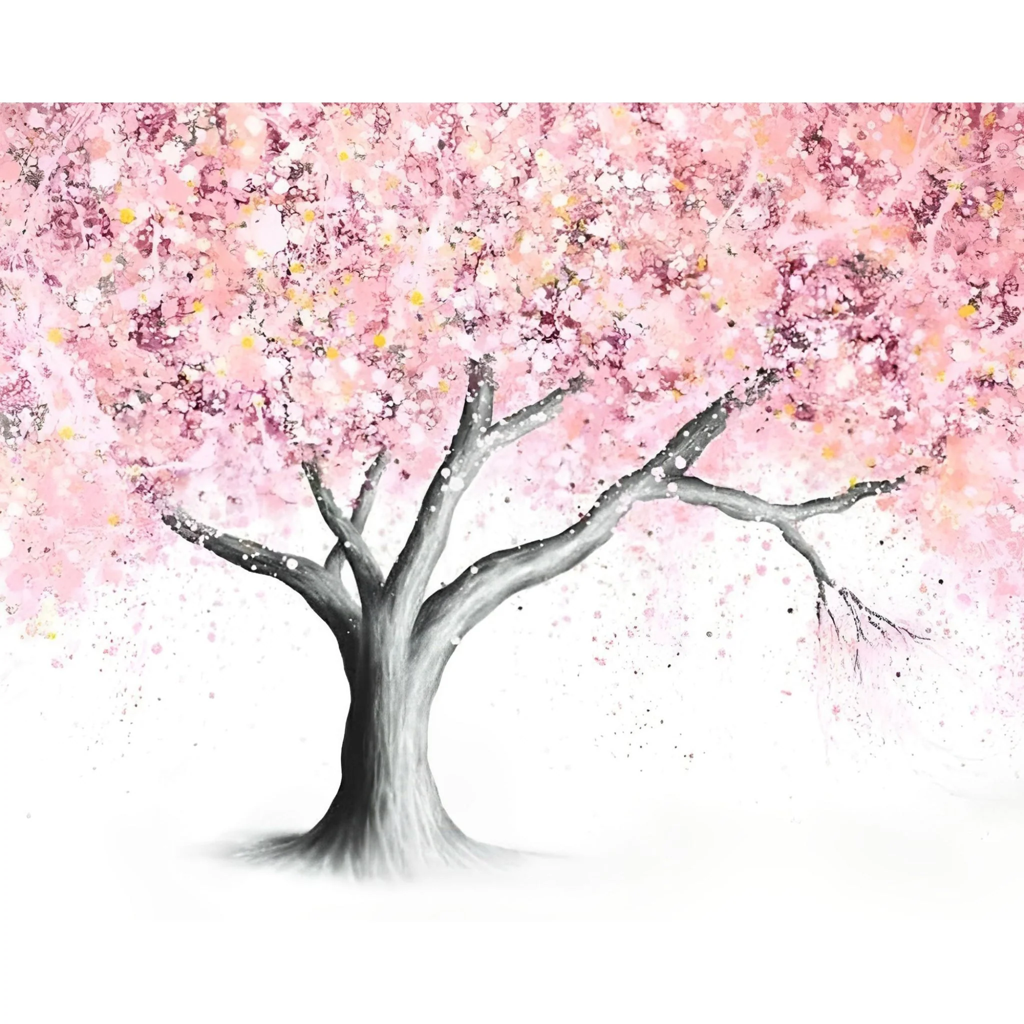 Mountain Blossom Tree | Diamond Painting - Image 2