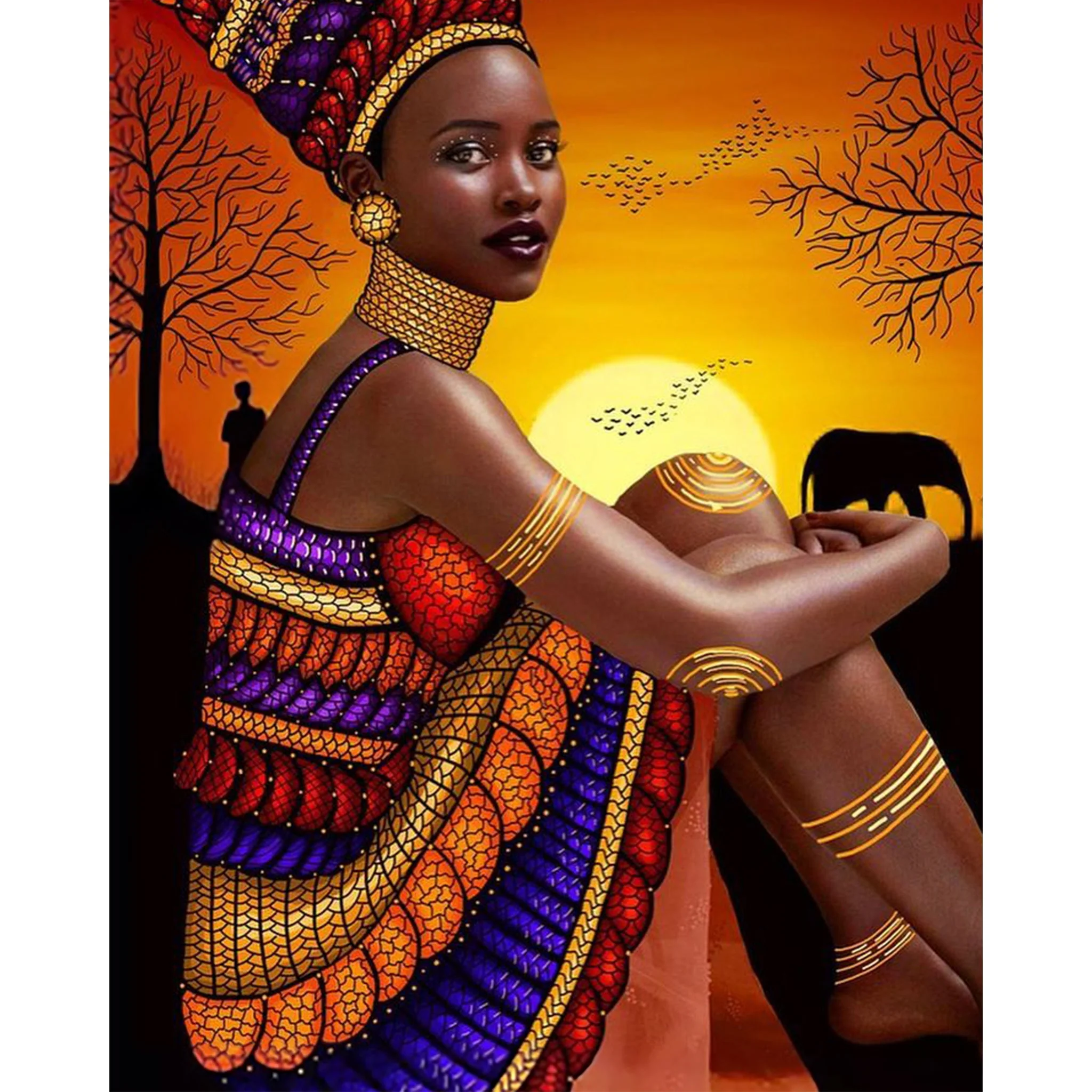 African American Woman | Diamond Painting - Image 2