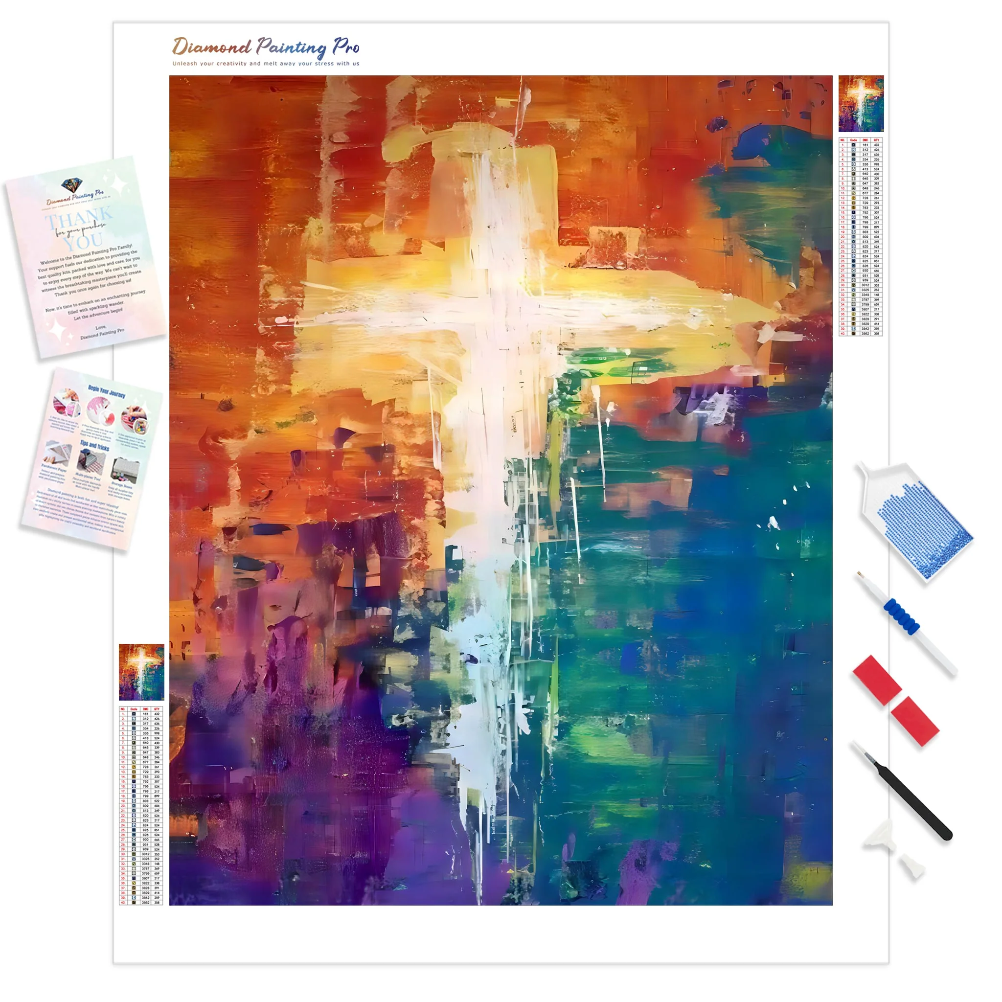 Abstract Cross | Diamond Painting