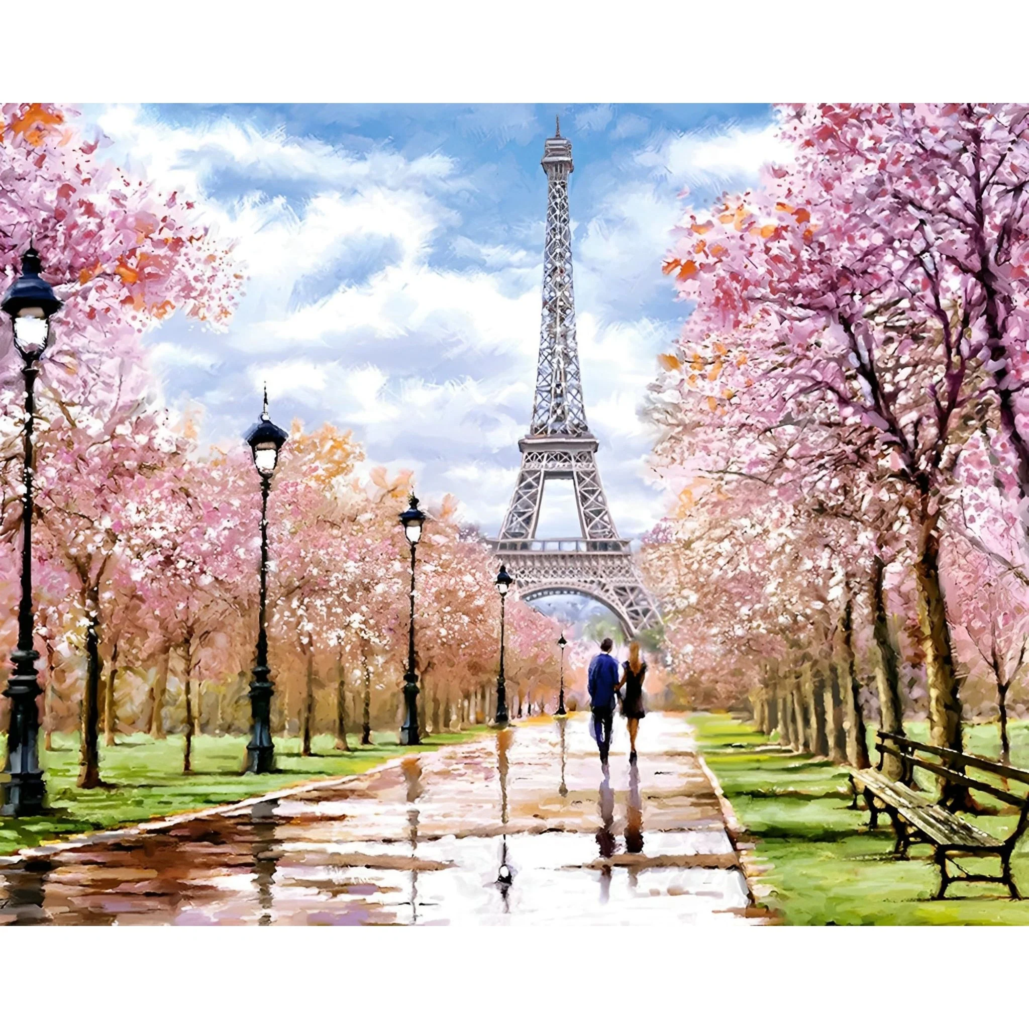 Romantic Eiffel Walk | Diamond Painting - Image 2