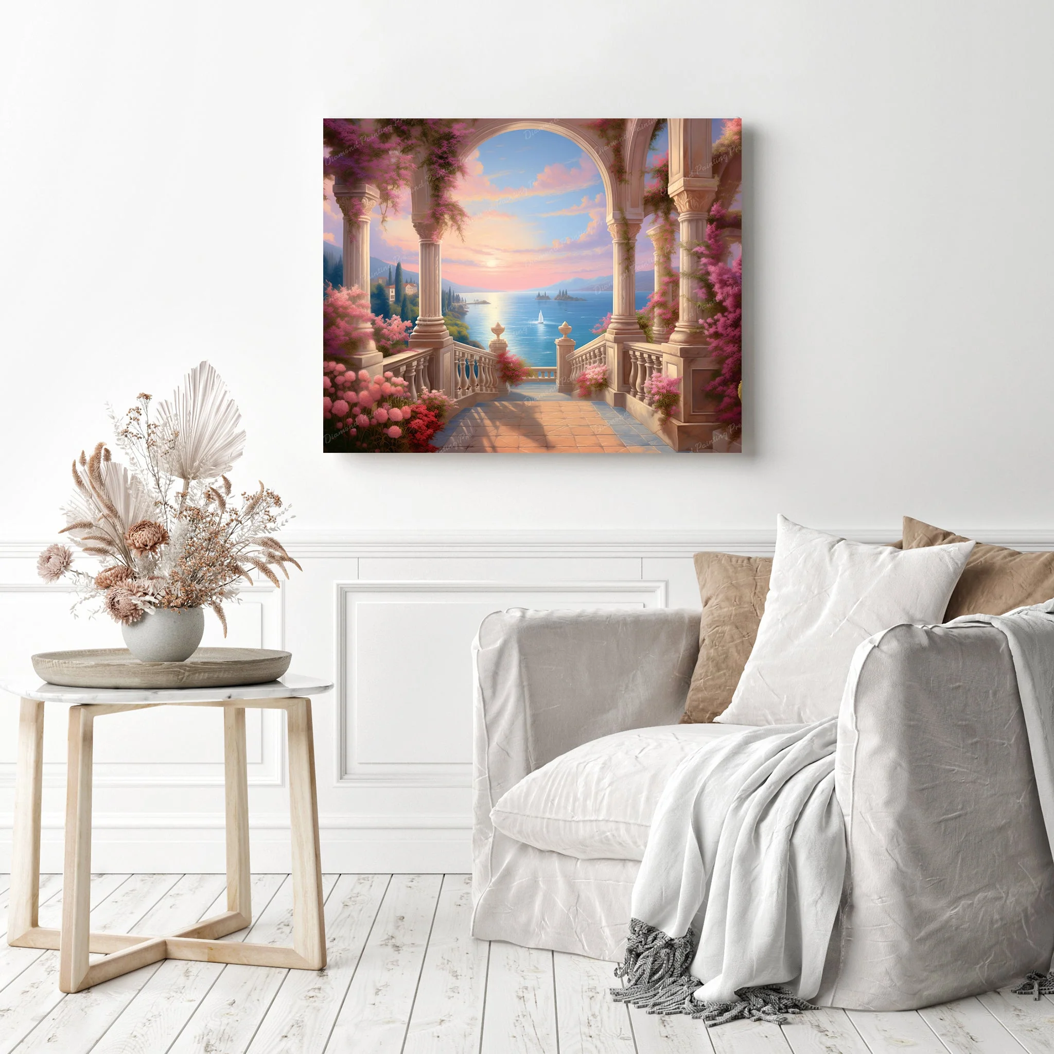 Oceanic Balcony Blooms | Diamond Painting - Image 3