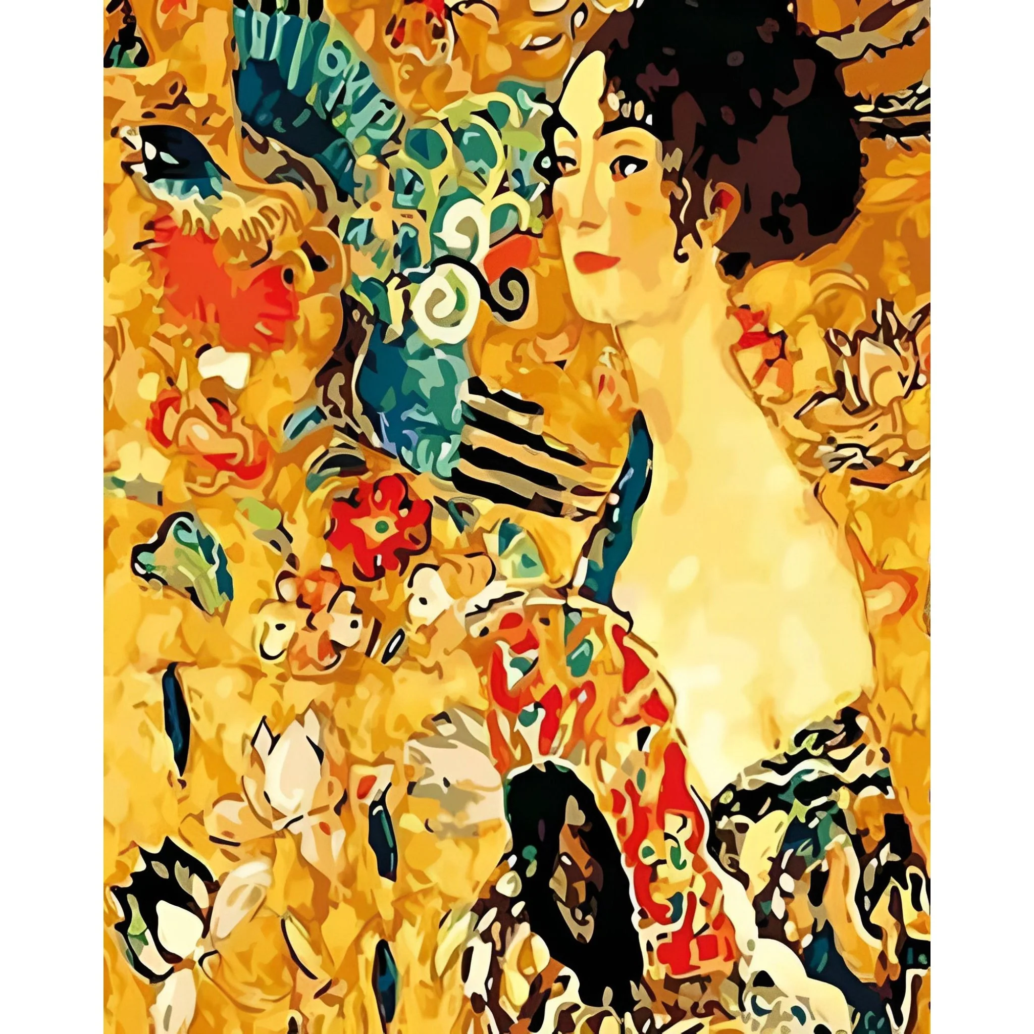 Lady with Fan - Gustav Klimt | Diamond Painting - Image 2