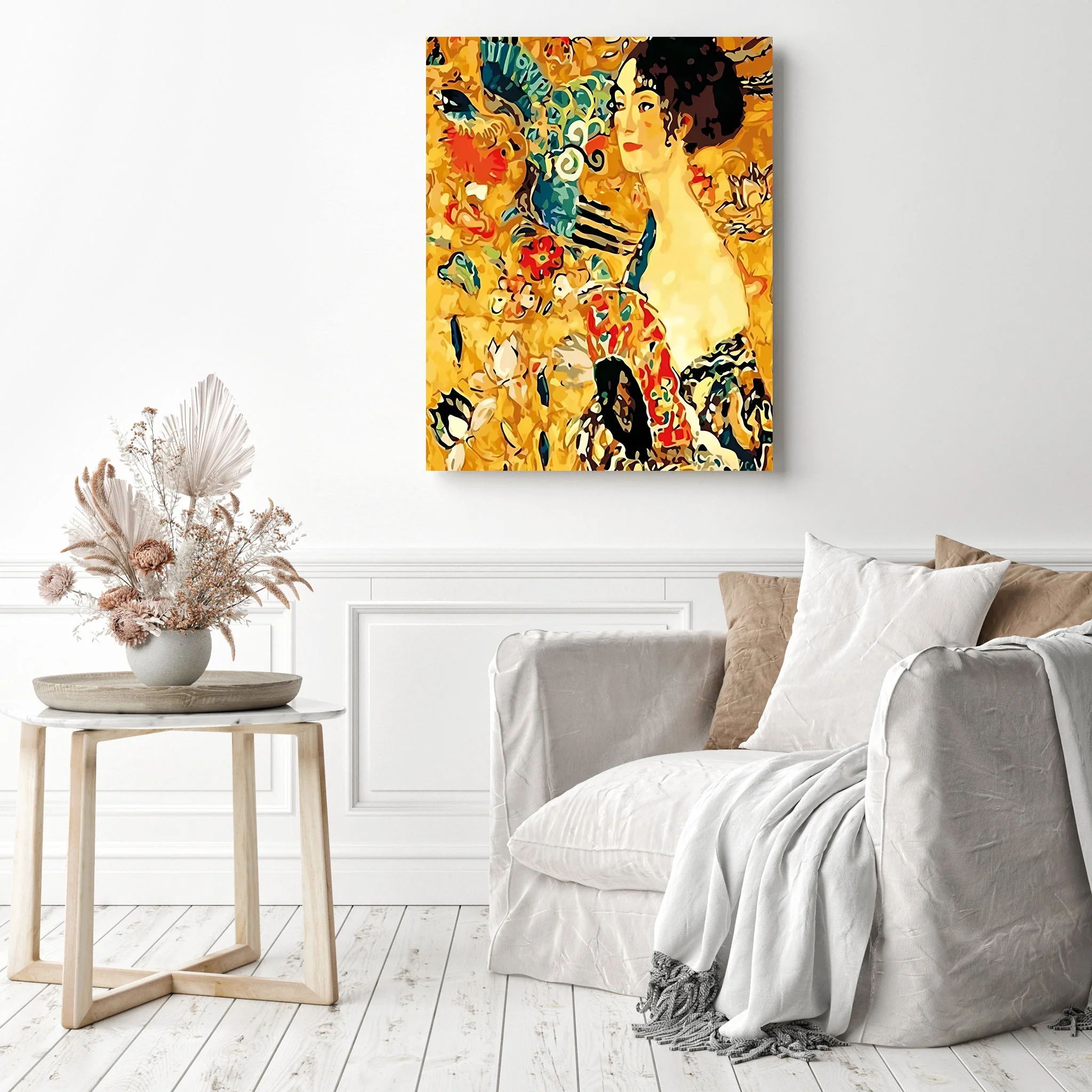 Lady with Fan - Gustav Klimt | Diamond Painting - Image 3