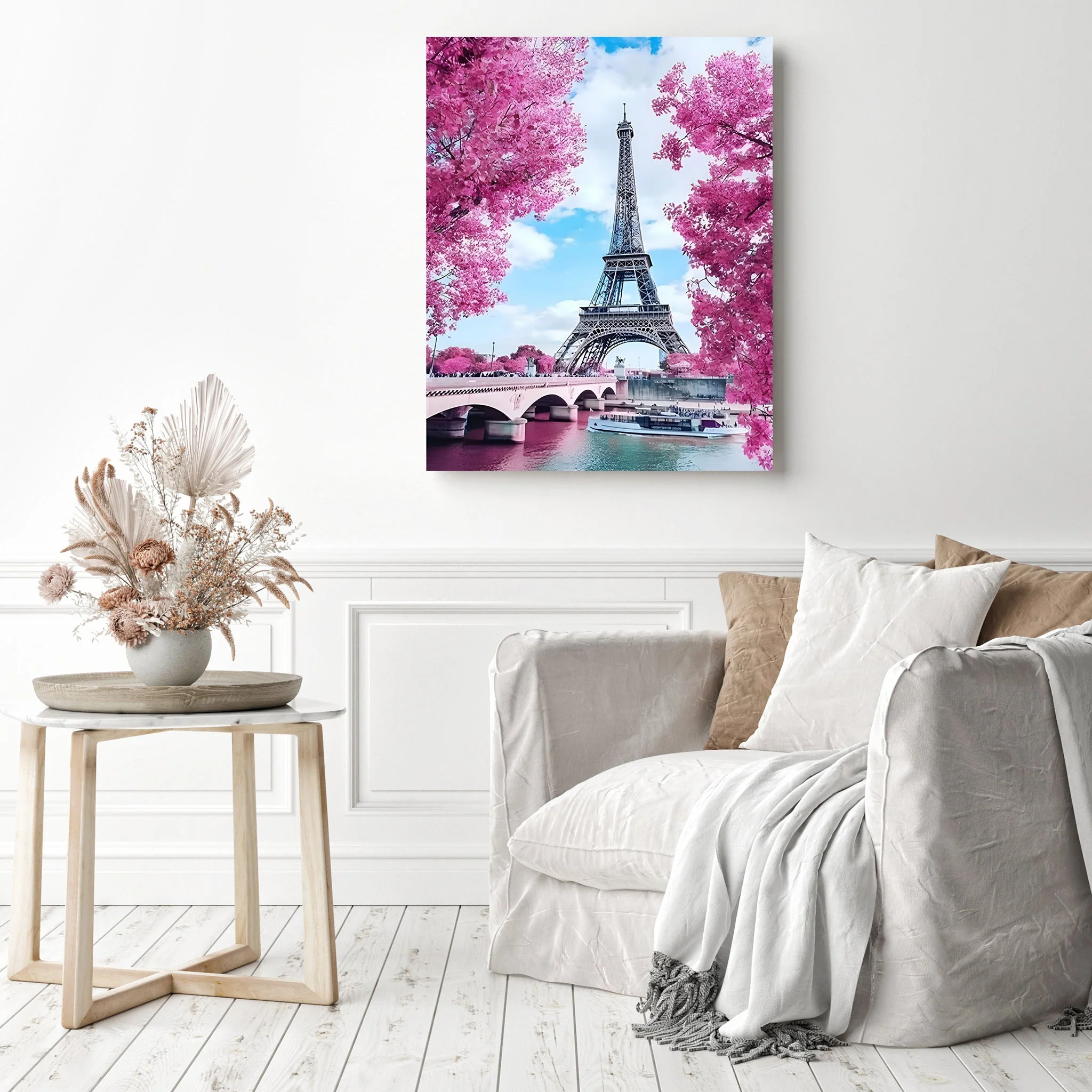 Eiffel Tower with Cherry Blossoms | Diamond Painting - Image 3