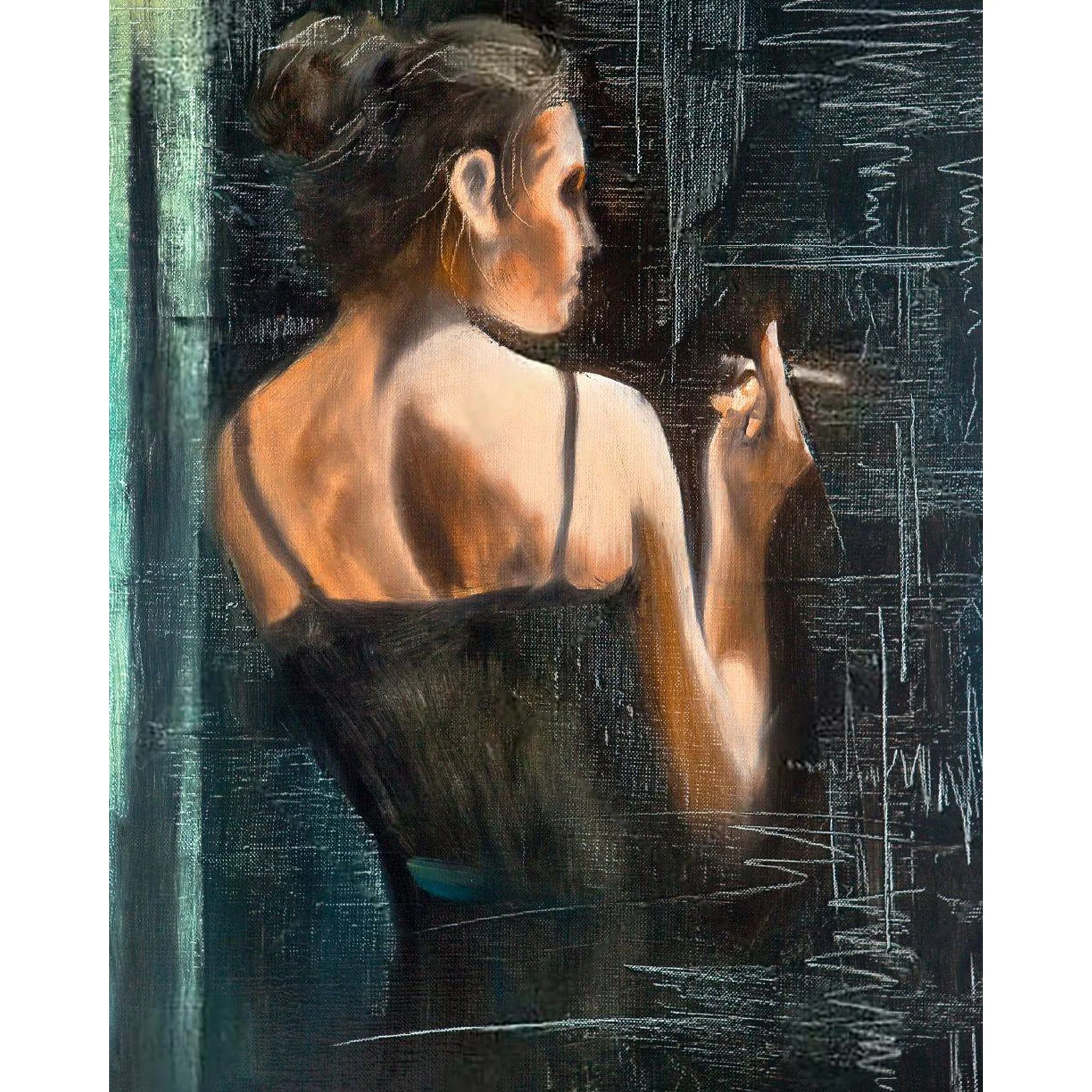 Smoking Woman | Diamond Painting - Image 2