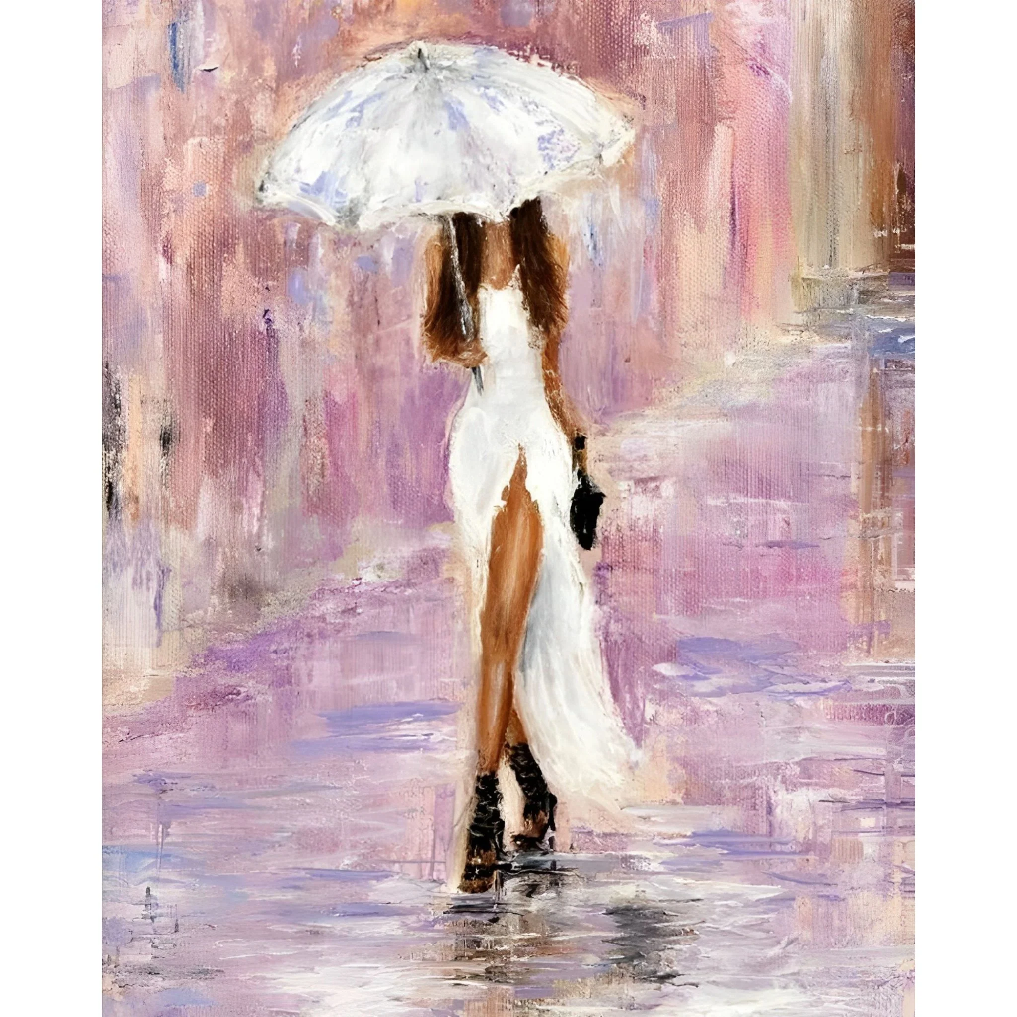 The Bridesmaid Under the Rain | Diamond Painting - Image 2