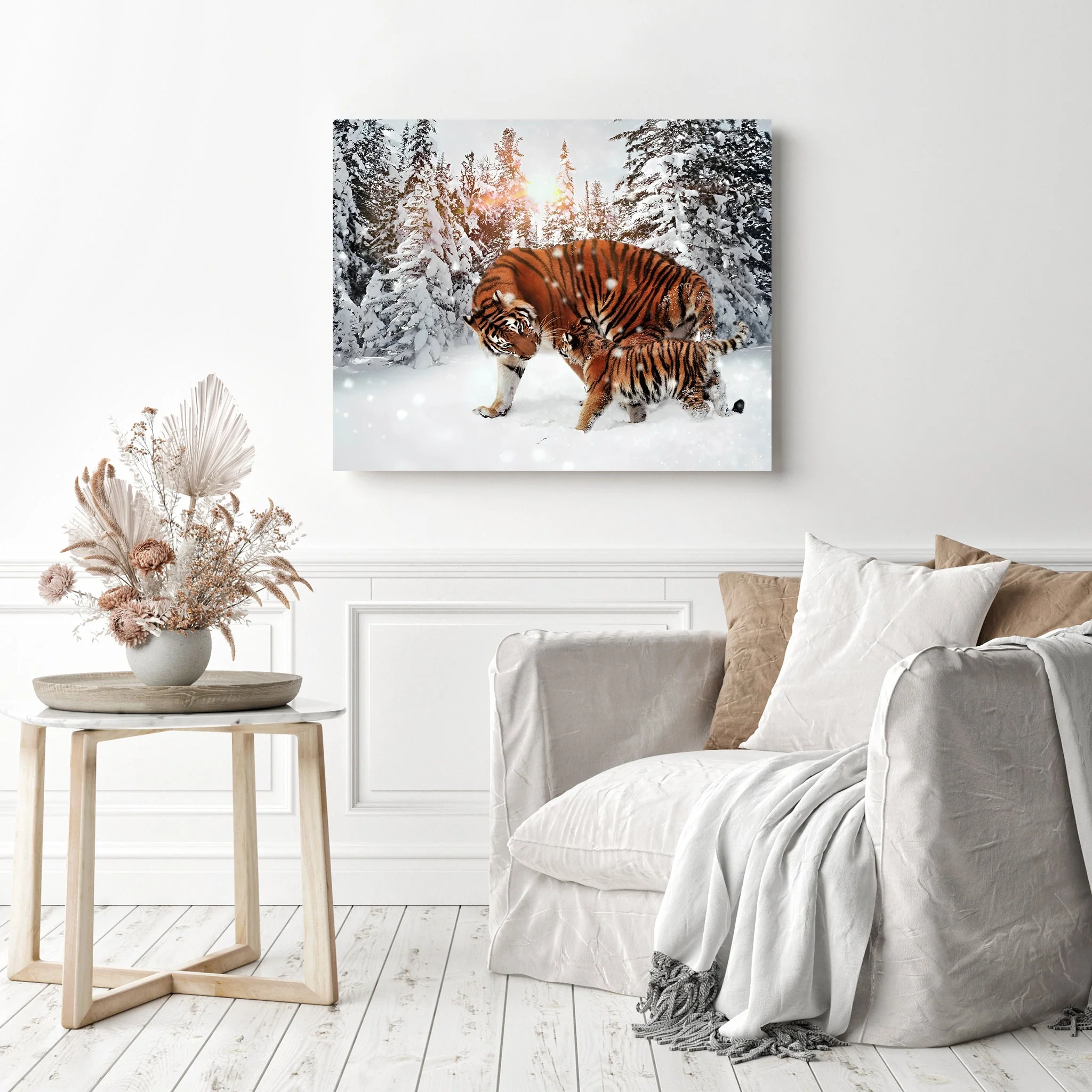 Tigers in Snow | Diamond Painting - Image 3