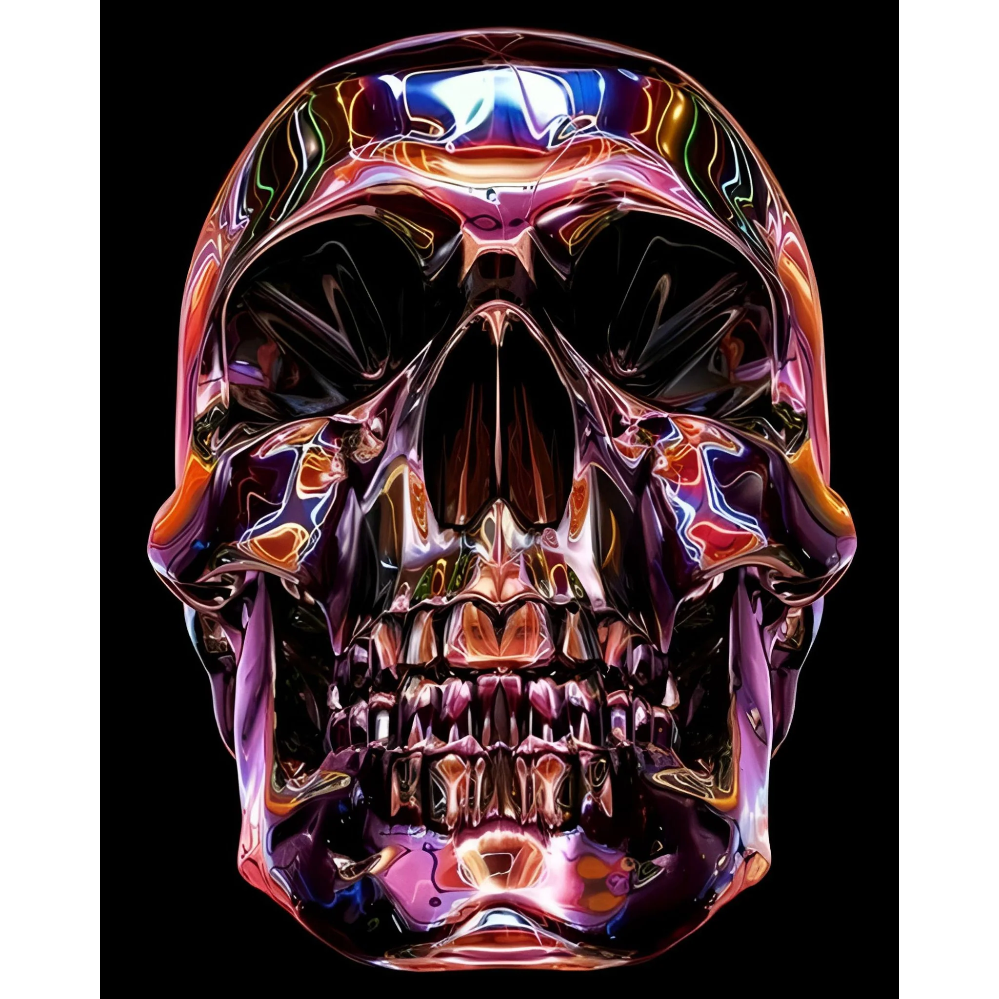 Neon Metallic Skull | Diamond Painting - Image 2