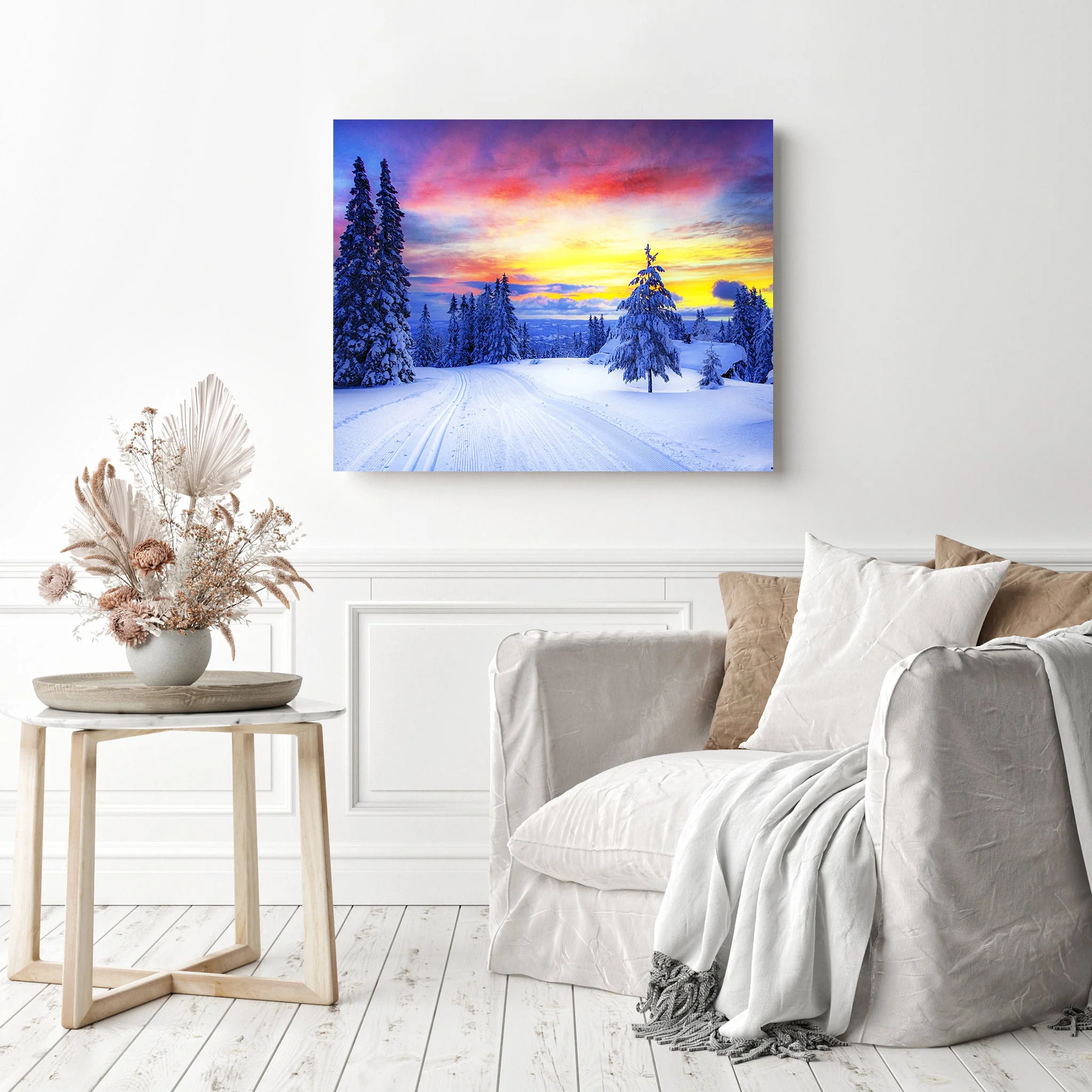 Winter and Sunset | Diamond Painting - Image 3