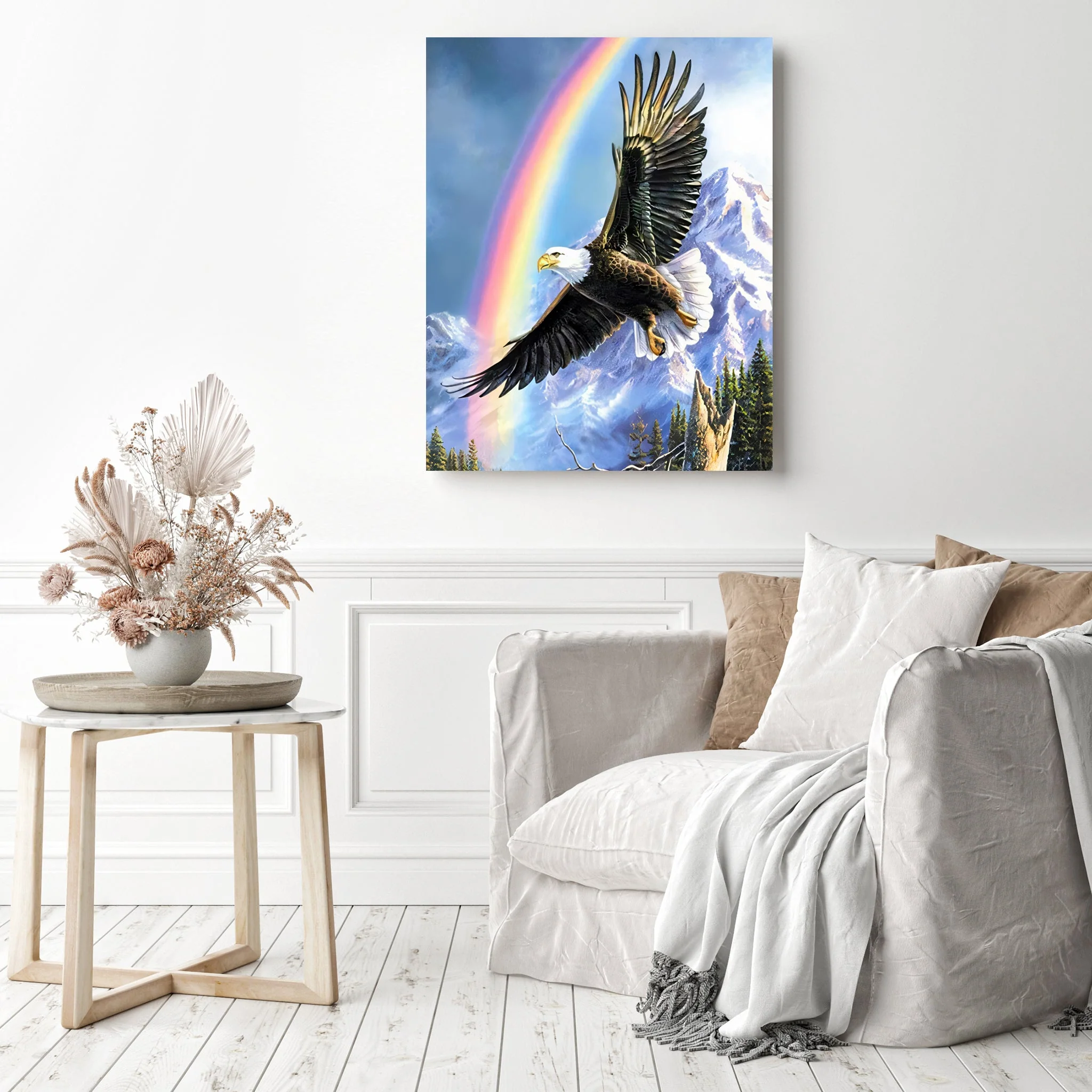 Flying Eagle Under Rainbow | Diamond Painting - Image 3