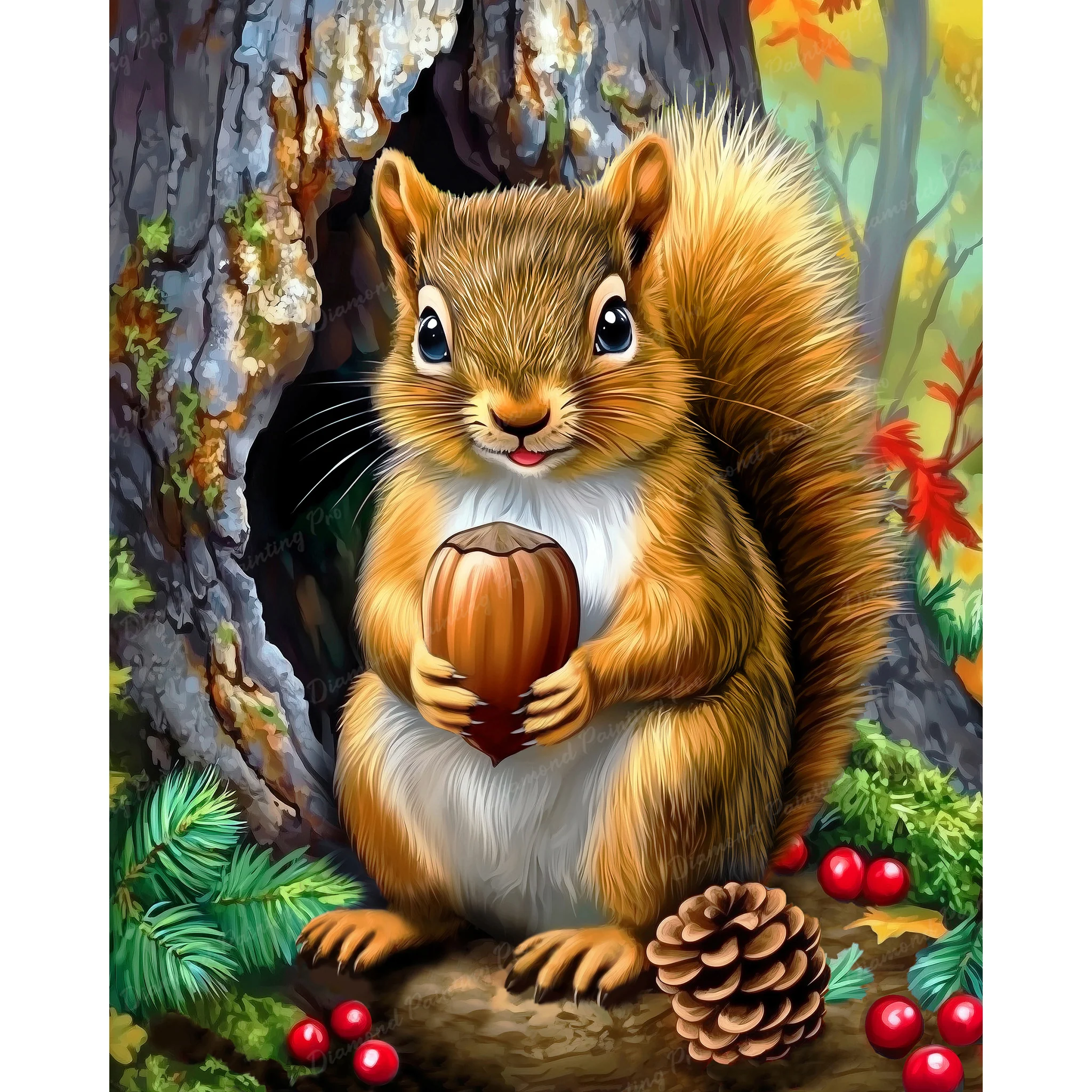 Squirrel's Treasure | Diamond Painting - Image 2