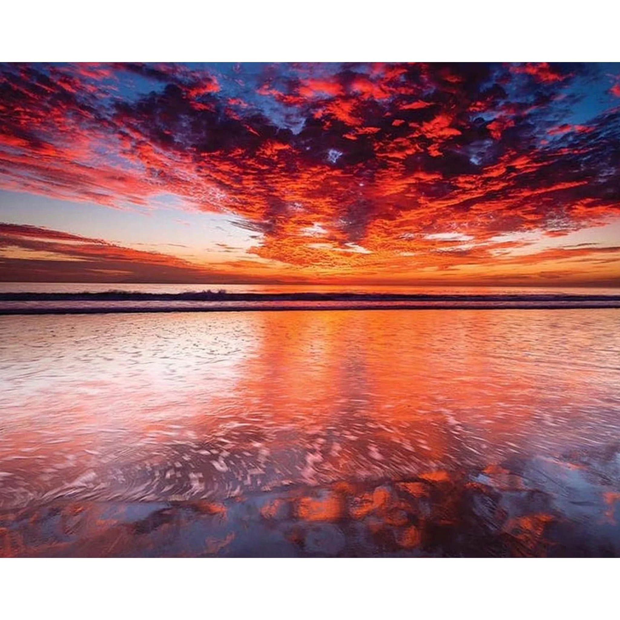 Sunset over the Channel | Diamond Painting - Image 2