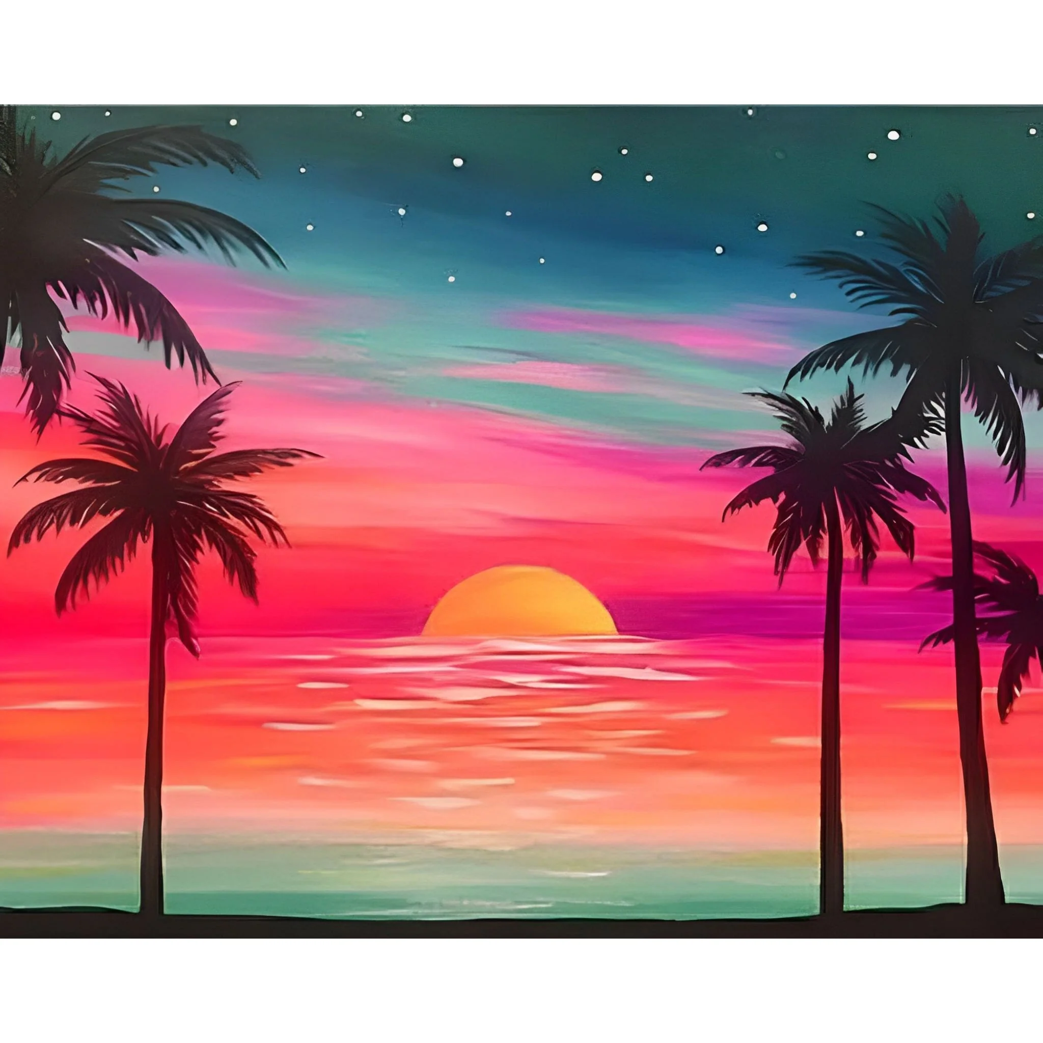 Summer Beach Sunset | Diamond Painting - Image 2