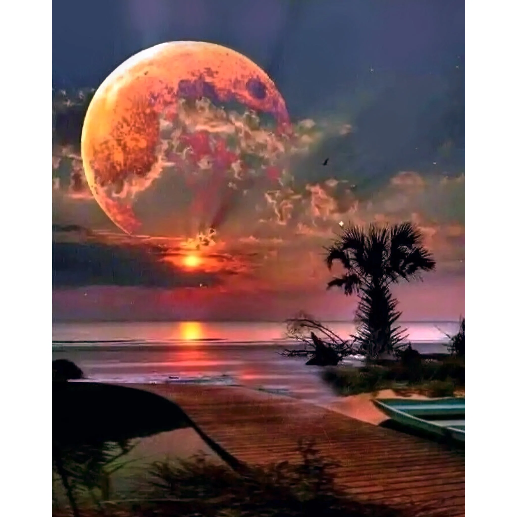 Half Moon Sunset | Diamond Painting - Image 2