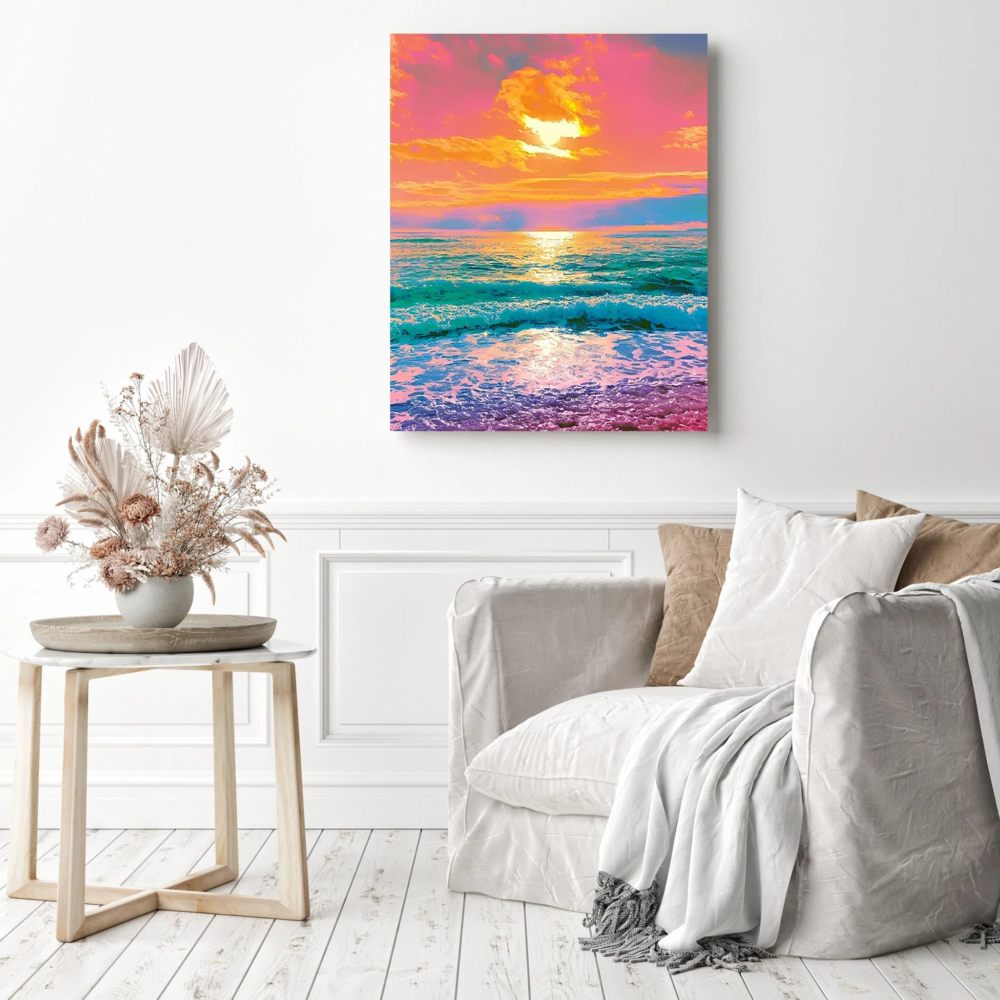 Vibrant Beachside Sunset | Diamond Painting - Image 3