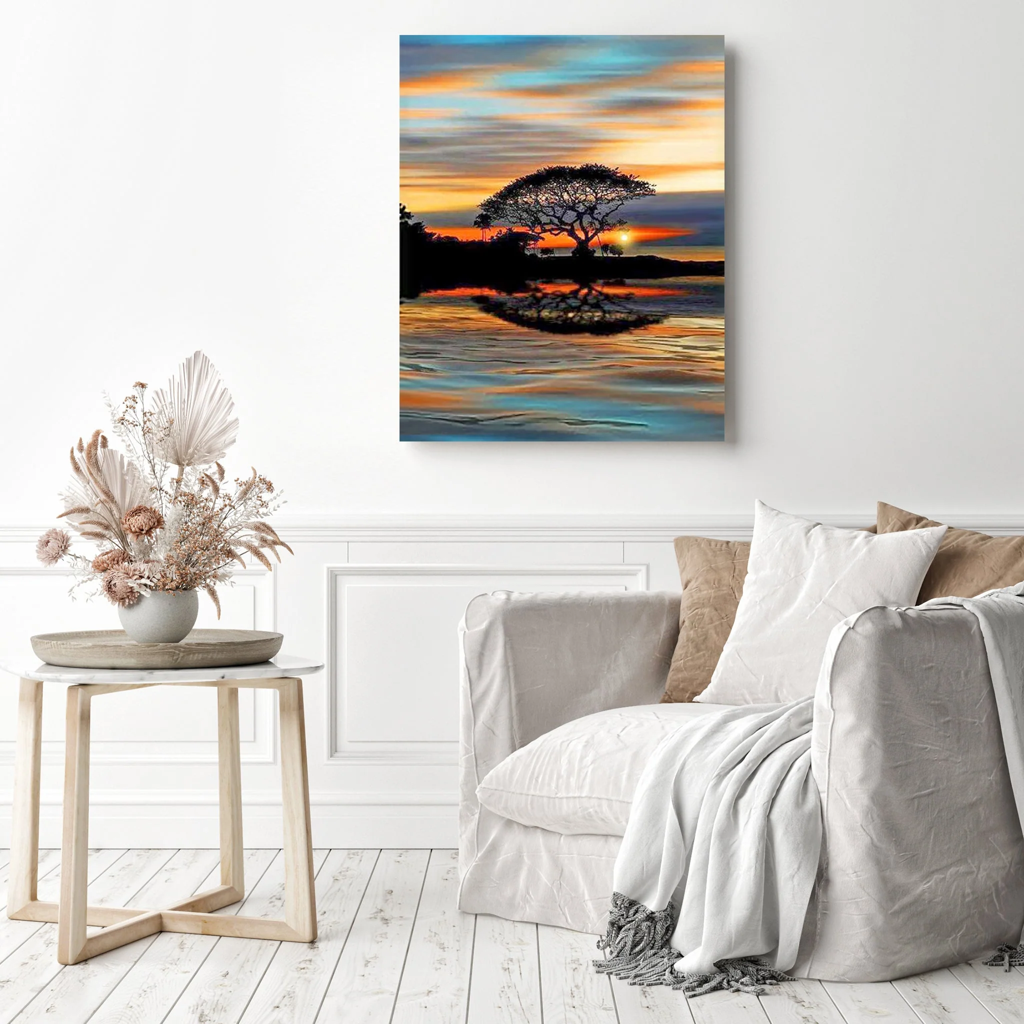 Tree Silhouette Sunset | Diamond Painting - Image 3