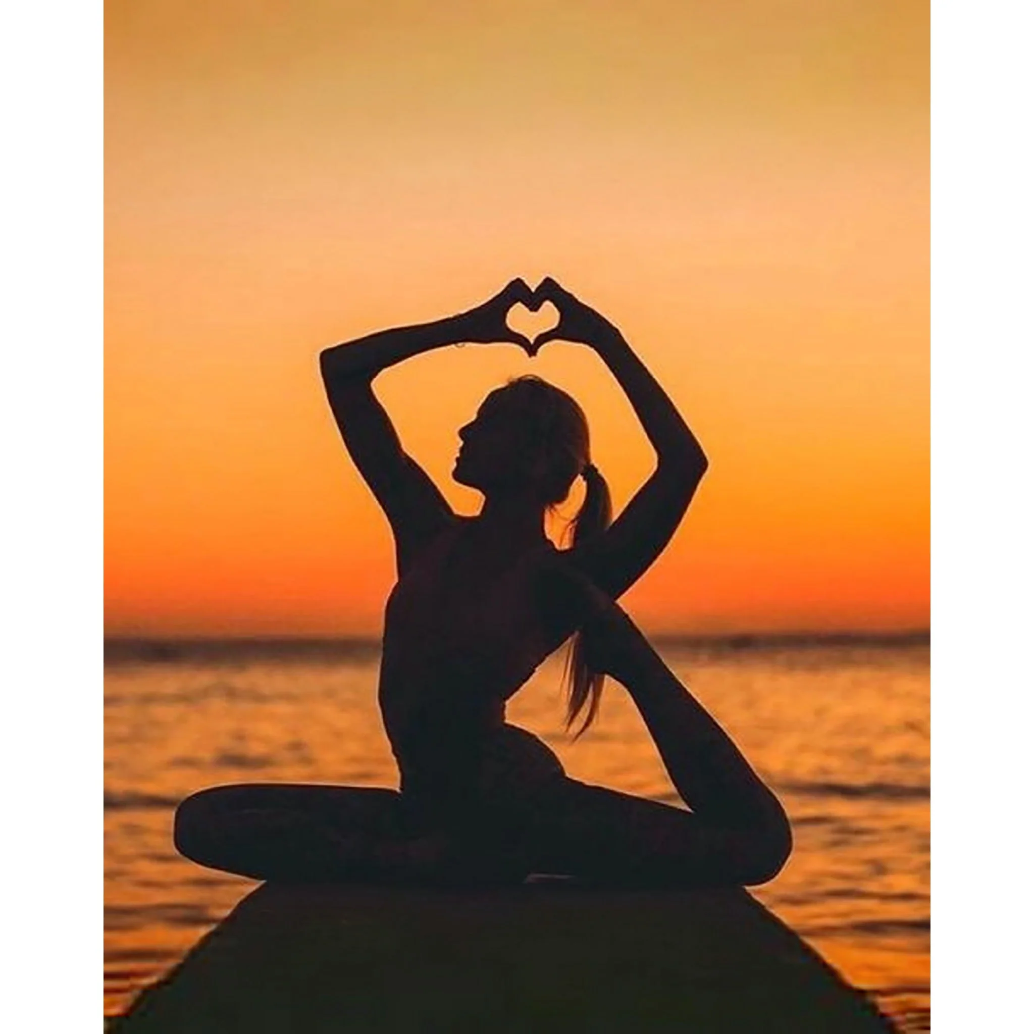 Silhouette of Yoga | Diamond Painting - Image 2