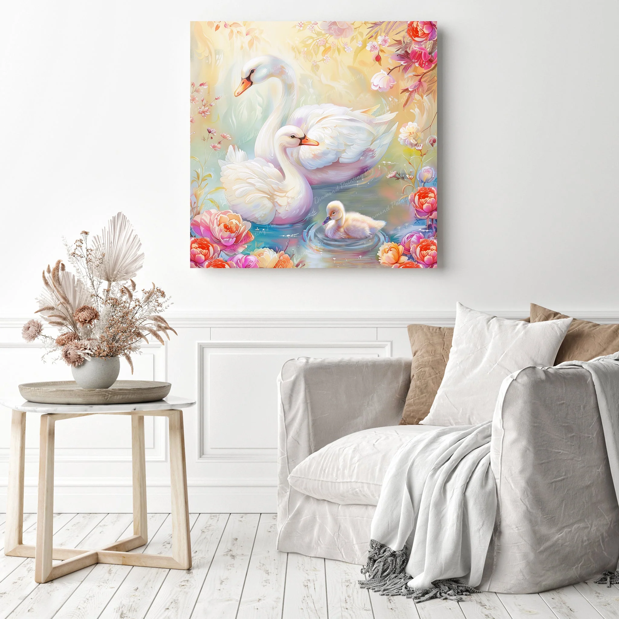 Swan Family Grace | Diamond Painting - Image 3
