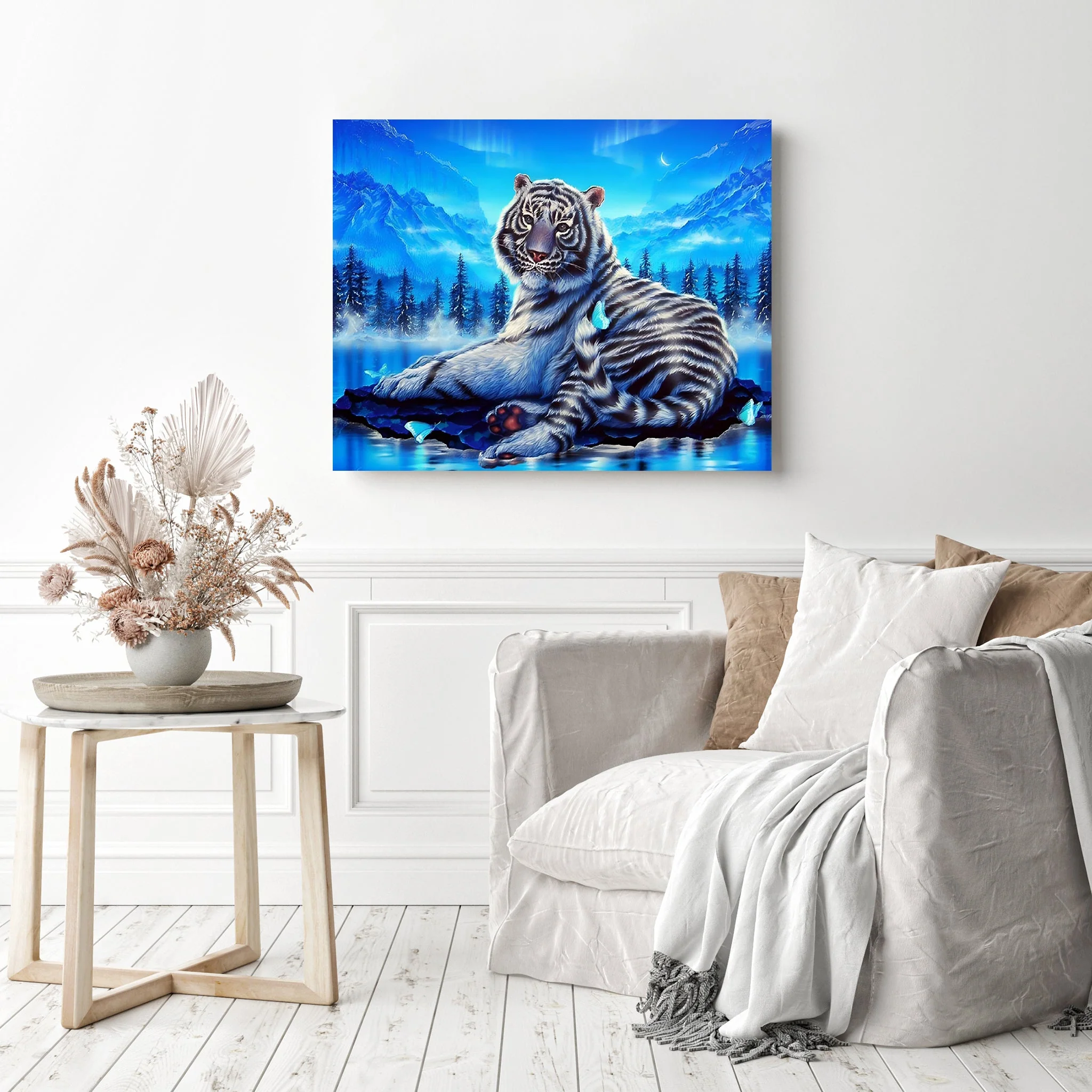 Aurora White Tiger | Diamond Painting - Image 3