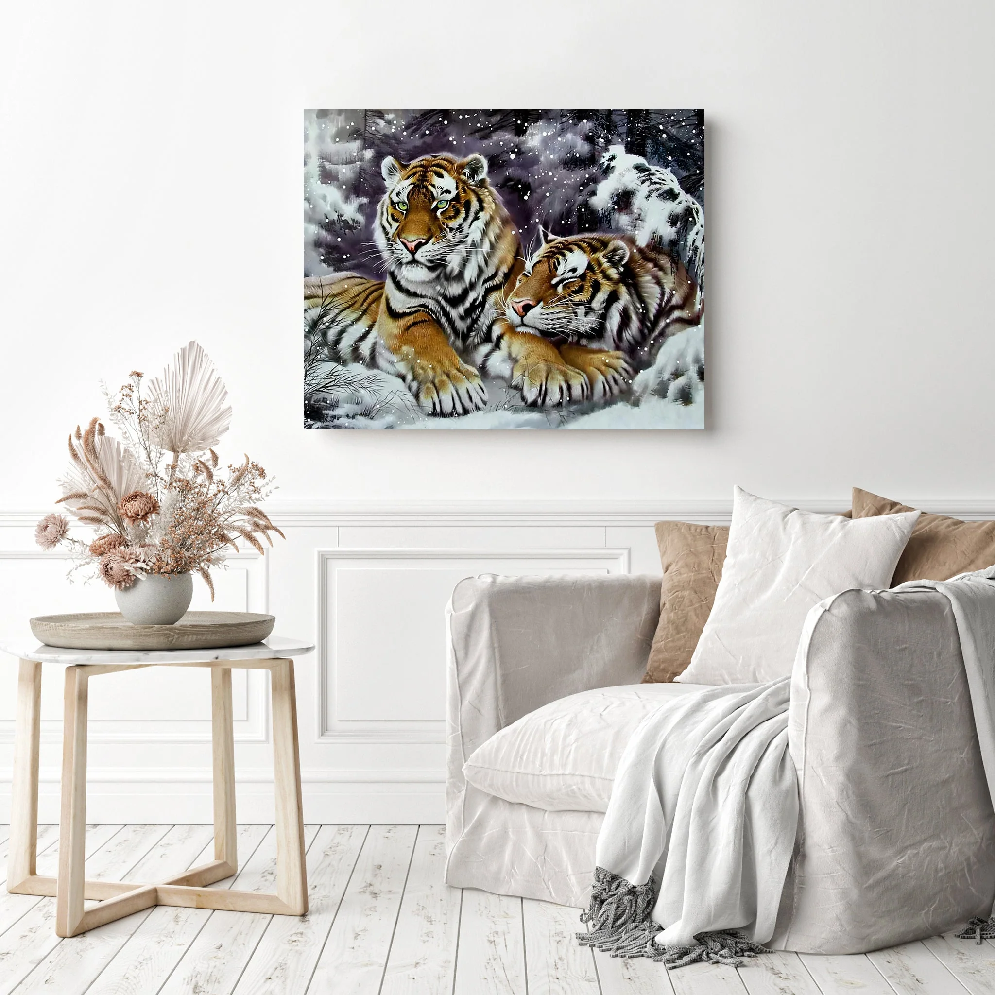 Winter Tigers | Diamond Painting - Image 3