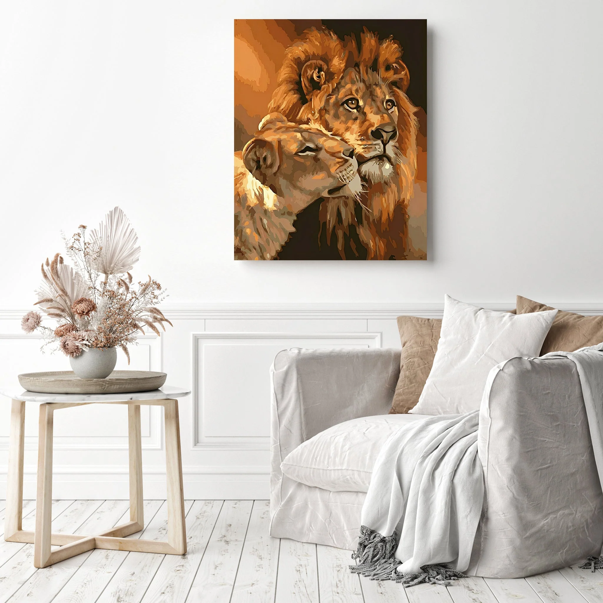 Lion Couple | Diamond Painting - Image 3