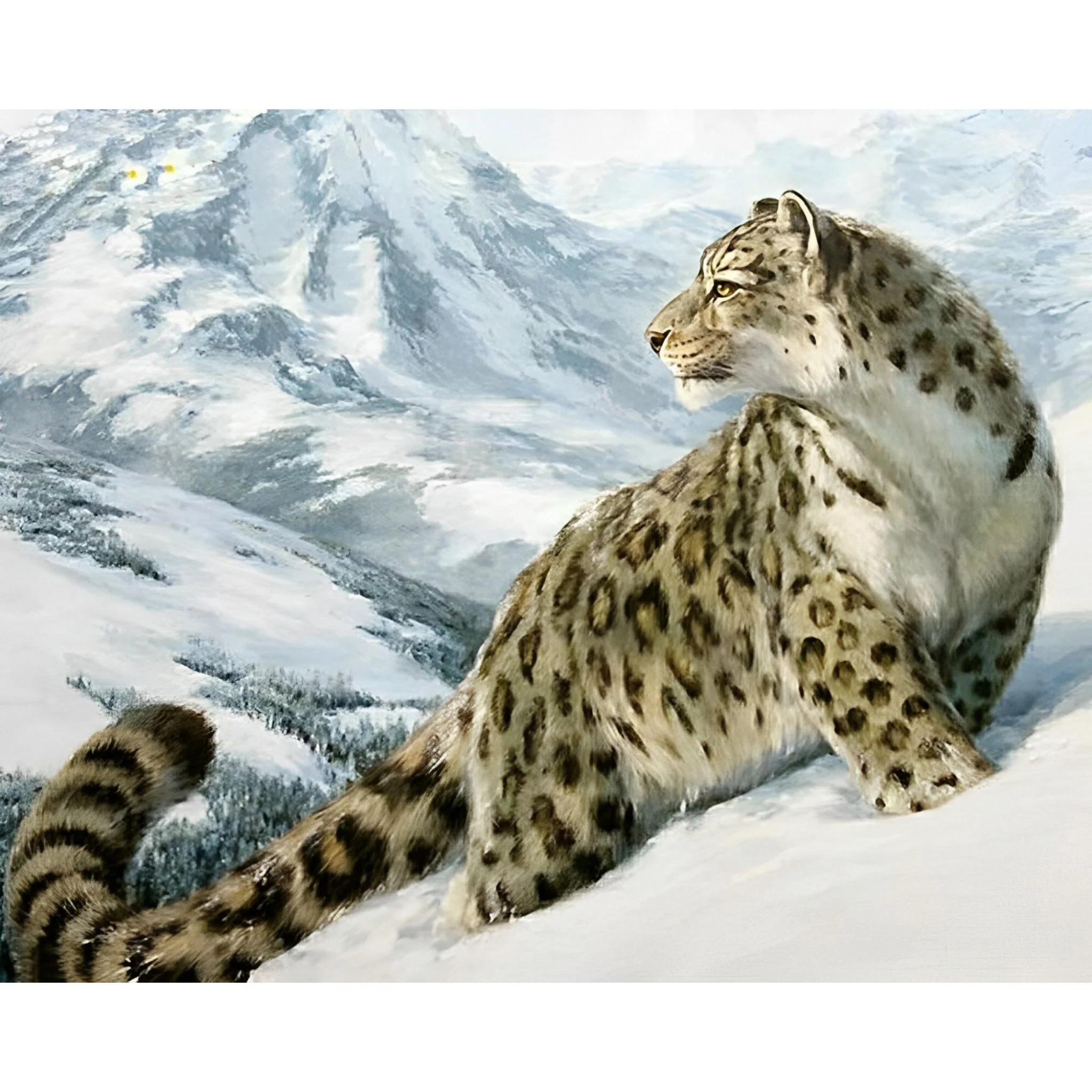 A Snow Cheetah | Diamond Painting - Image 2