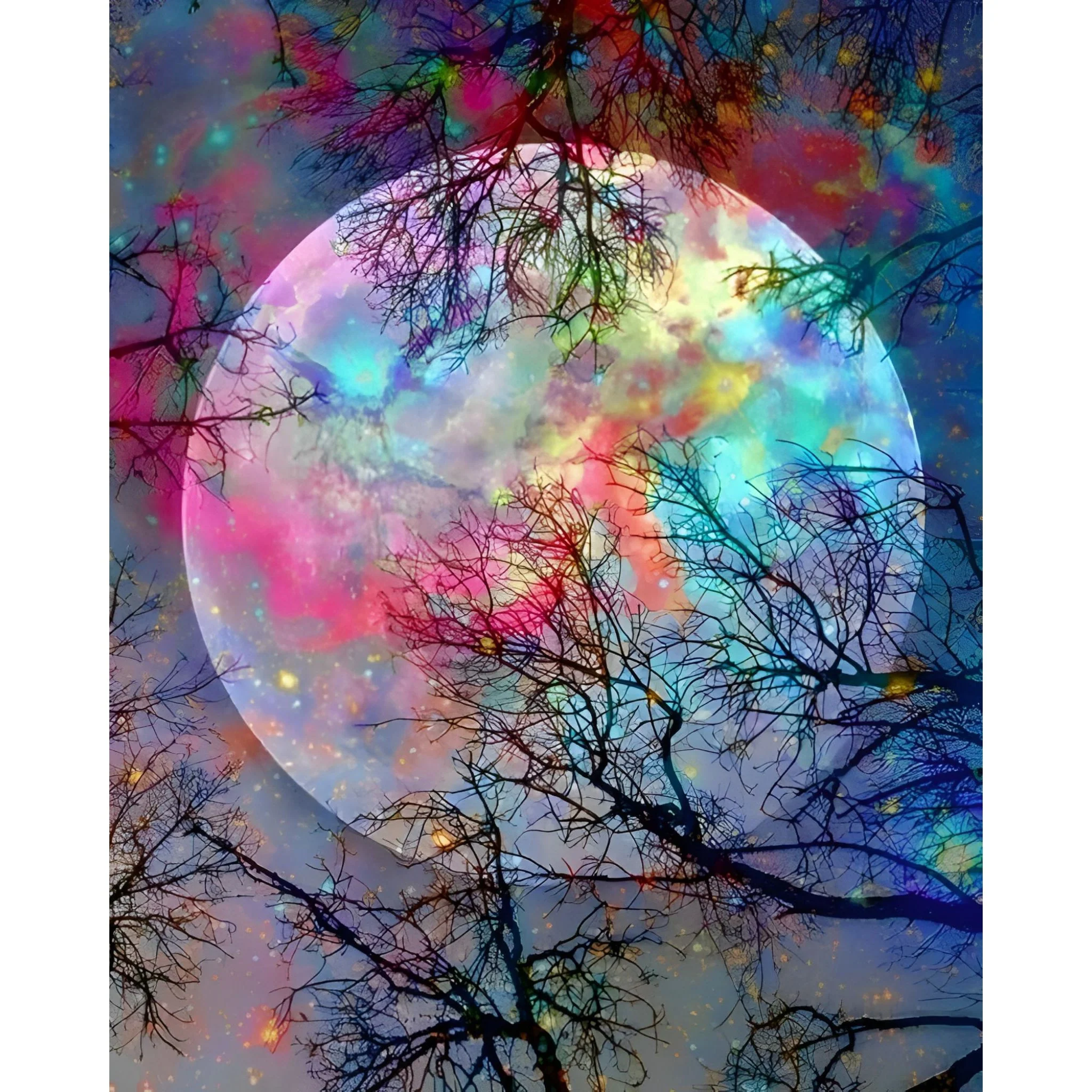 Psychedelic Moon | Diamond Painting - Image 2