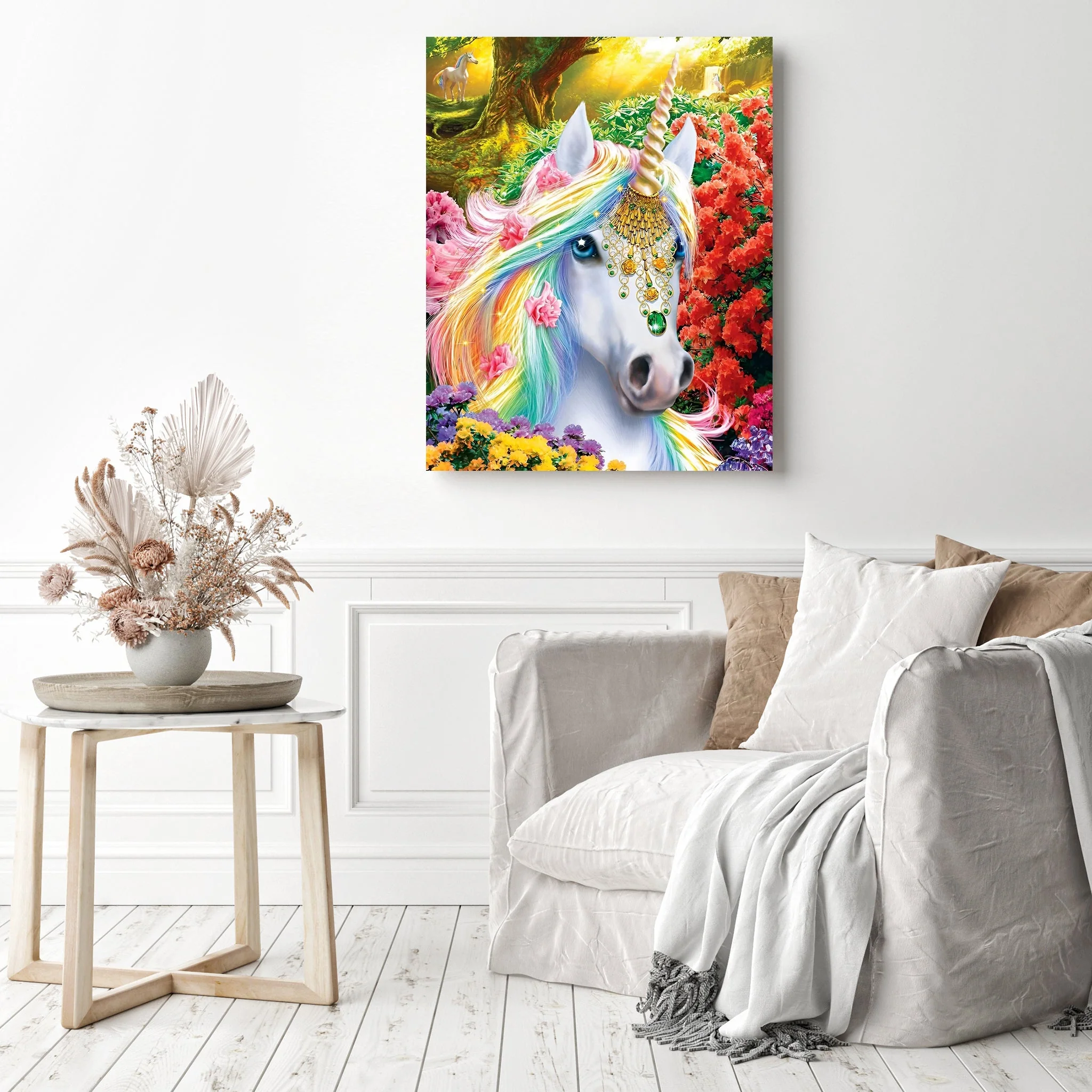 Unicorn Among Flowers | Diamond Painting - Image 3