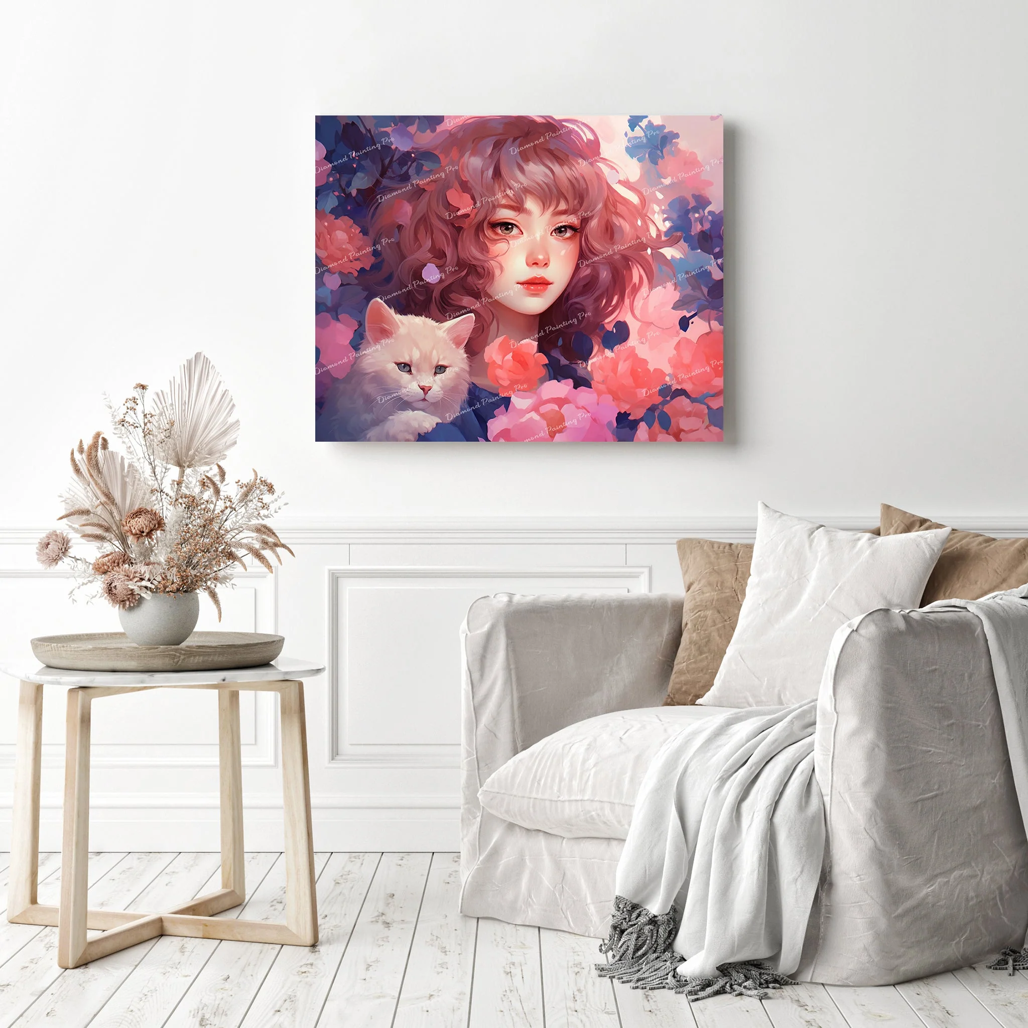 Floral Whisker Whimsy | Diamond Painting - Image 3