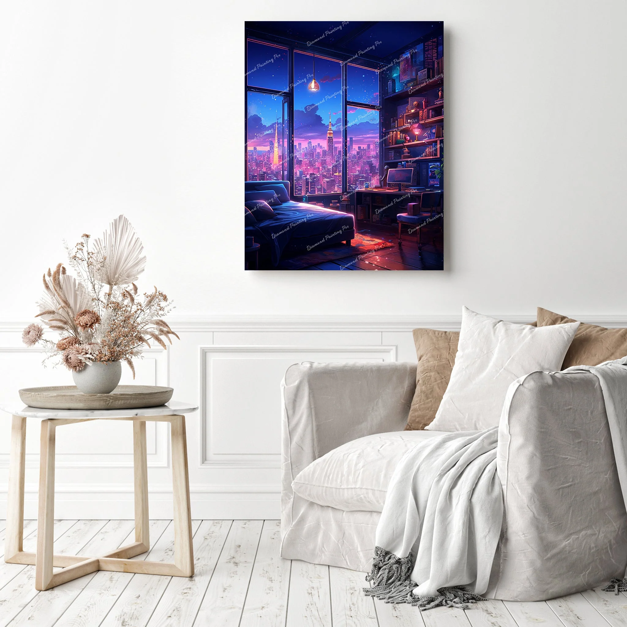 Neon Dreamscape Bedroom | Diamond Painting - Image 3
