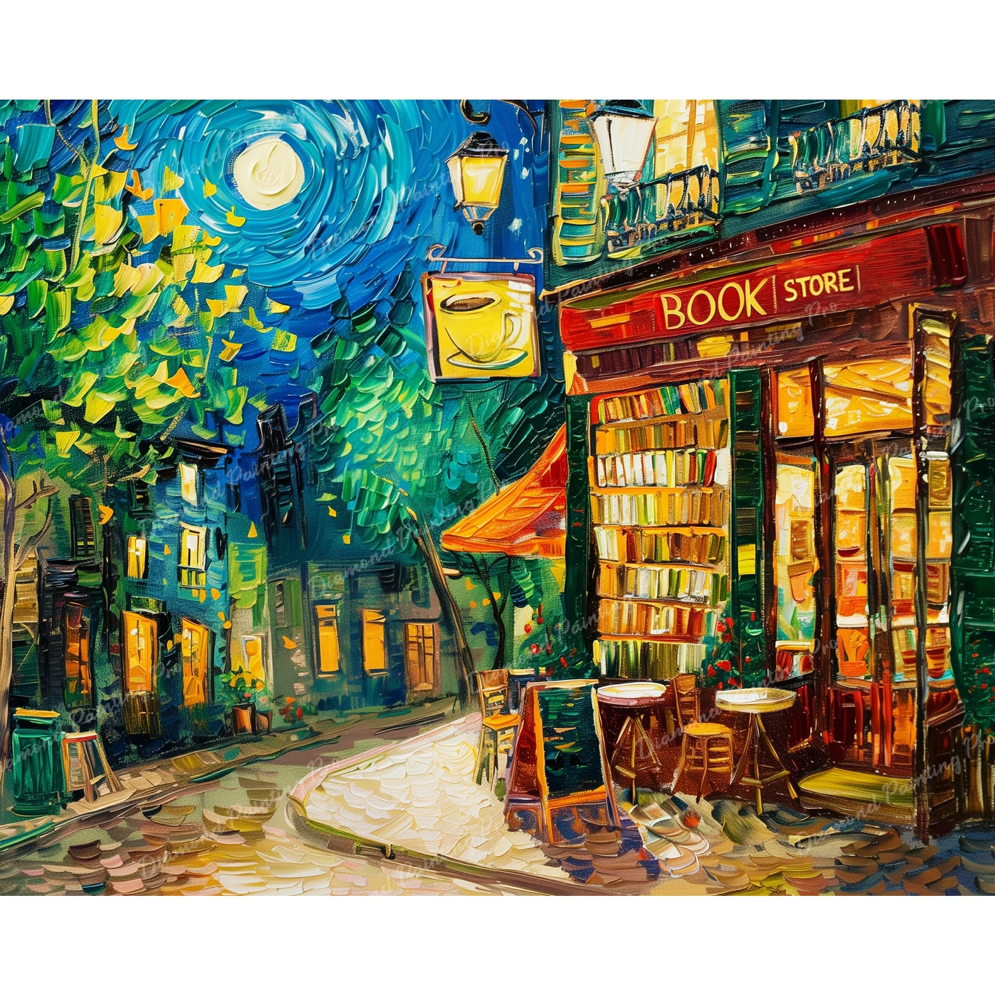 Starry Night Bookstore | Diamond Painting - Image 2