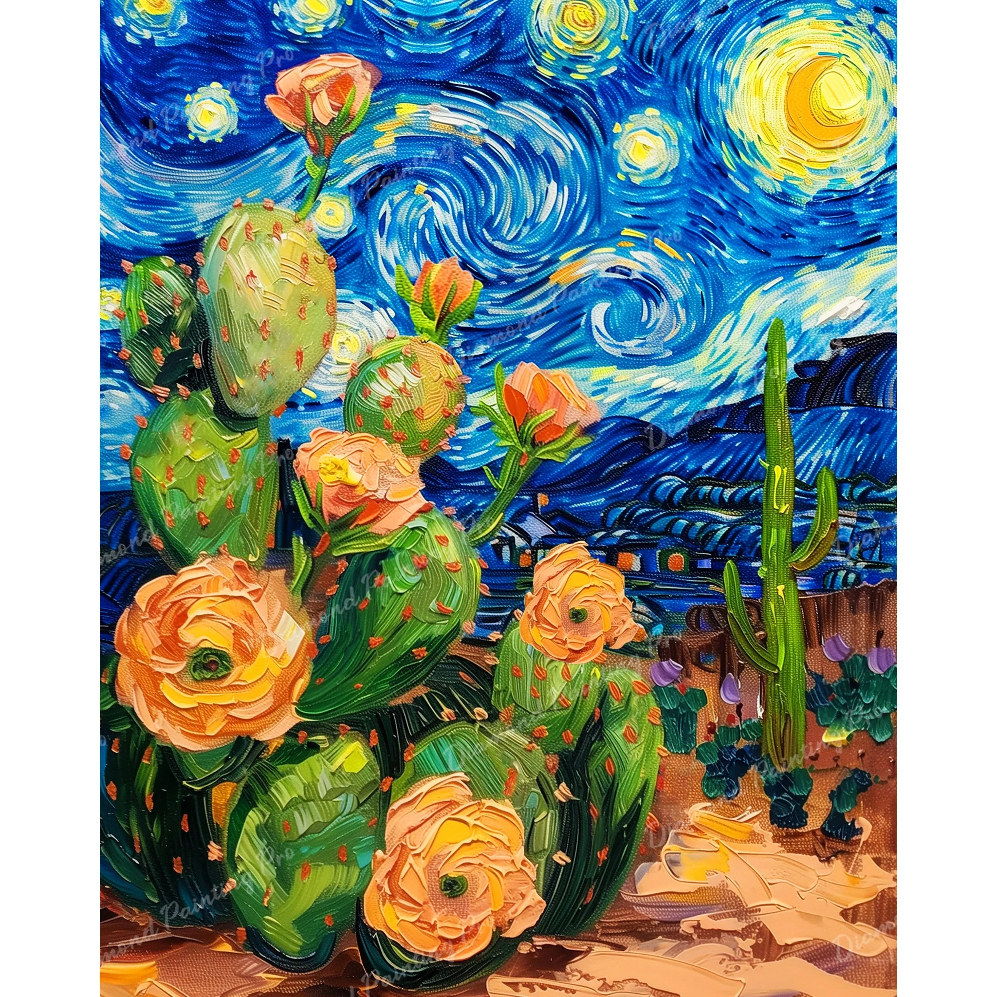 Starry Desert Bloom | Diamond Painting - Image 2