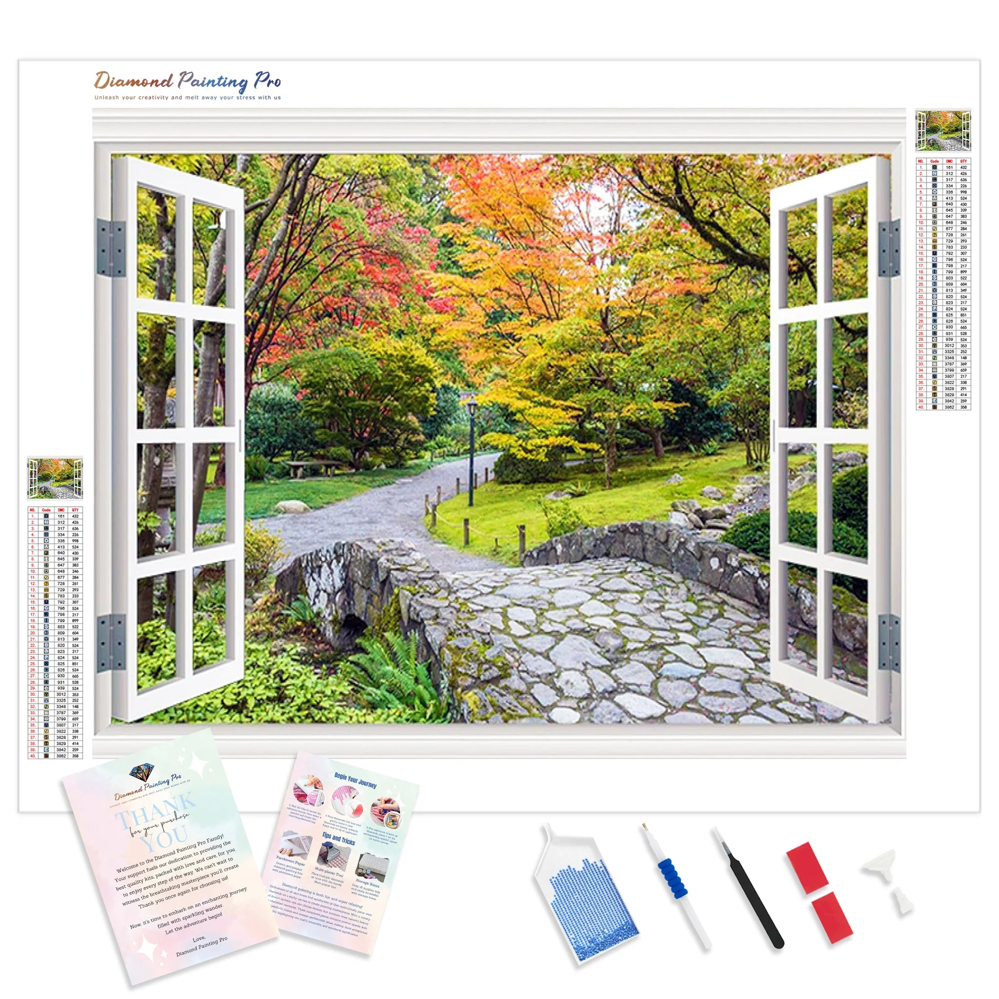 Window View of Park | Diamond Painting